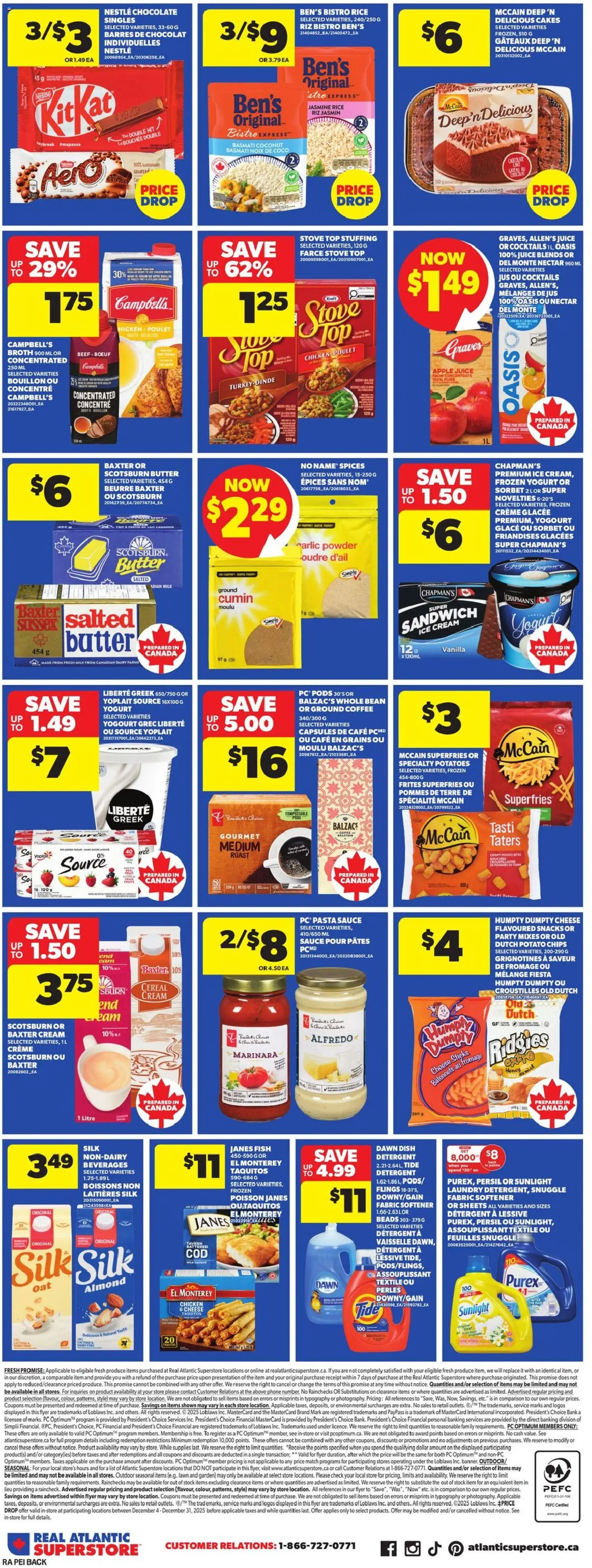 Atlantic Superstore flyer valid from 18.12.2025 | Page: 4 | Products: Rice, Cream, Phone, Butter