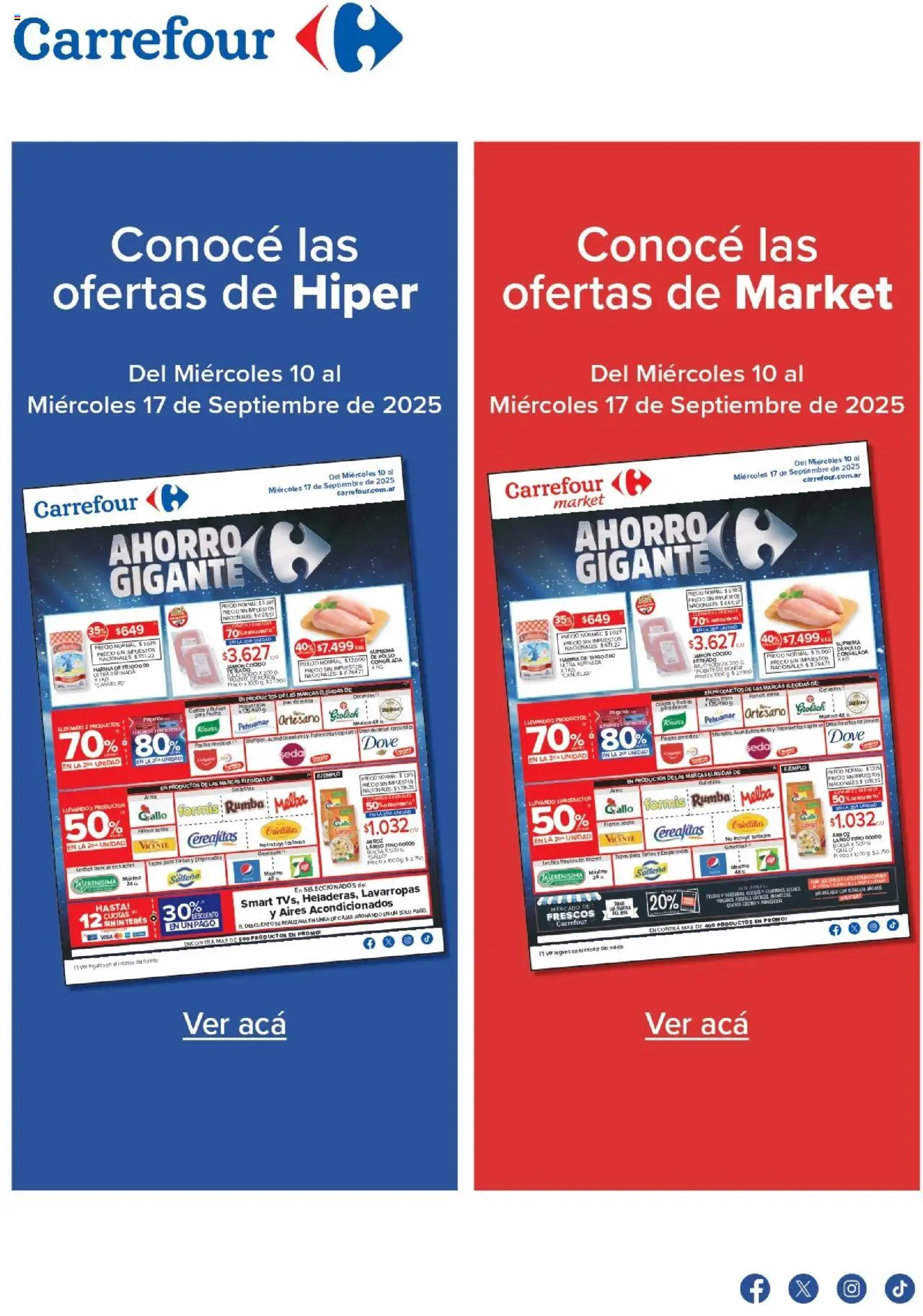 Carrefour ofertas - Comodoro │ válido desde el 10.09.2025 | Página: 5 | Productos: Harina, Toldo, Lavarropas, Jamón