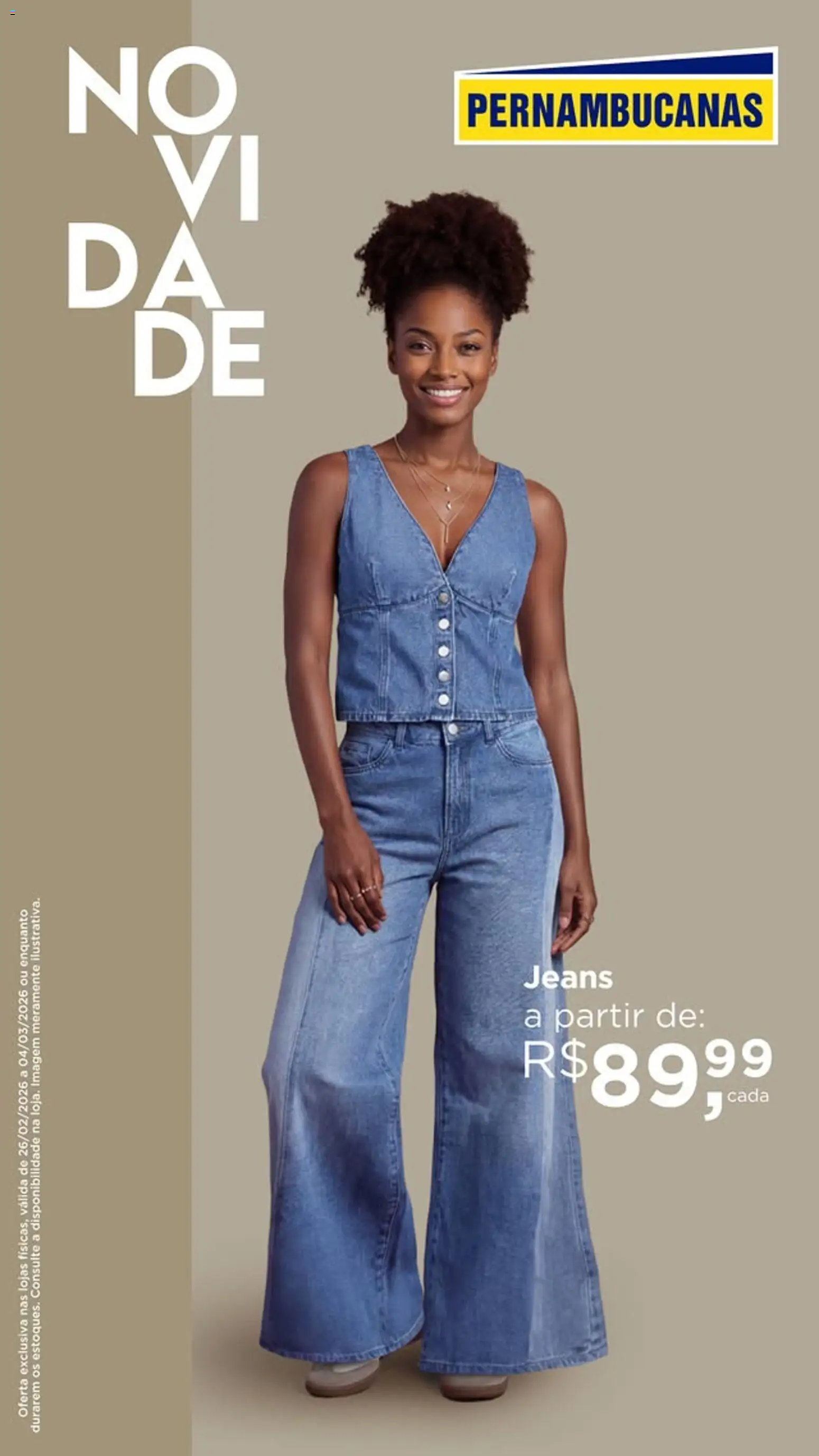 Pernambucanas Folheto - válido de 26.02.2026 | Página: 1 | Produtos: Jeans