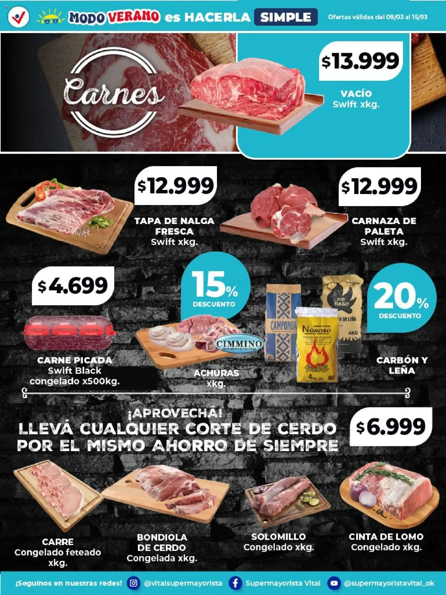 Vital - Especial de frescos │ válido desde el 09.03.2026 | Página: 2 | Productos: Cinta, Paleta, Cerdo