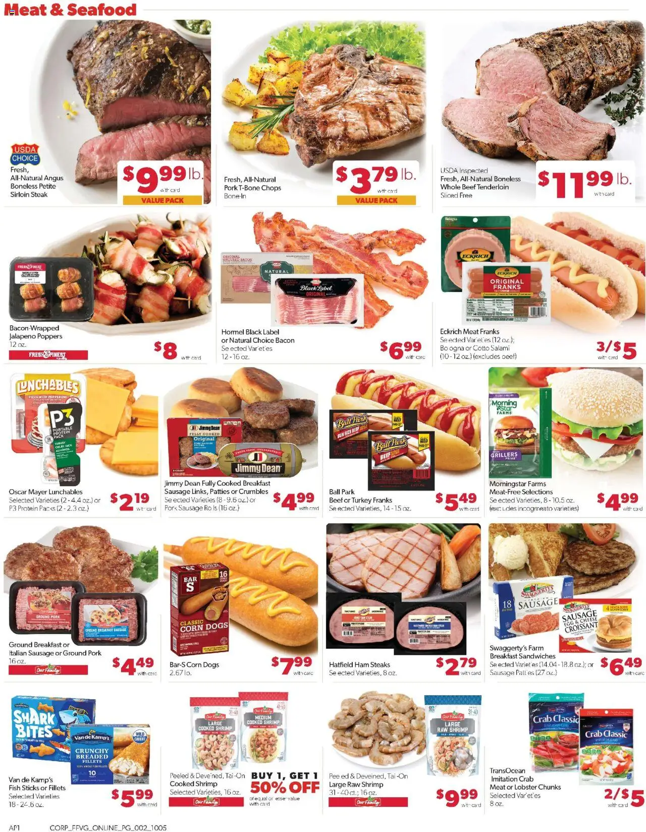 Family Fare Weekly Ad - valid from 05.10.2025 | Page: 8 | Products: Salami, Pizza, Fish, Sausage