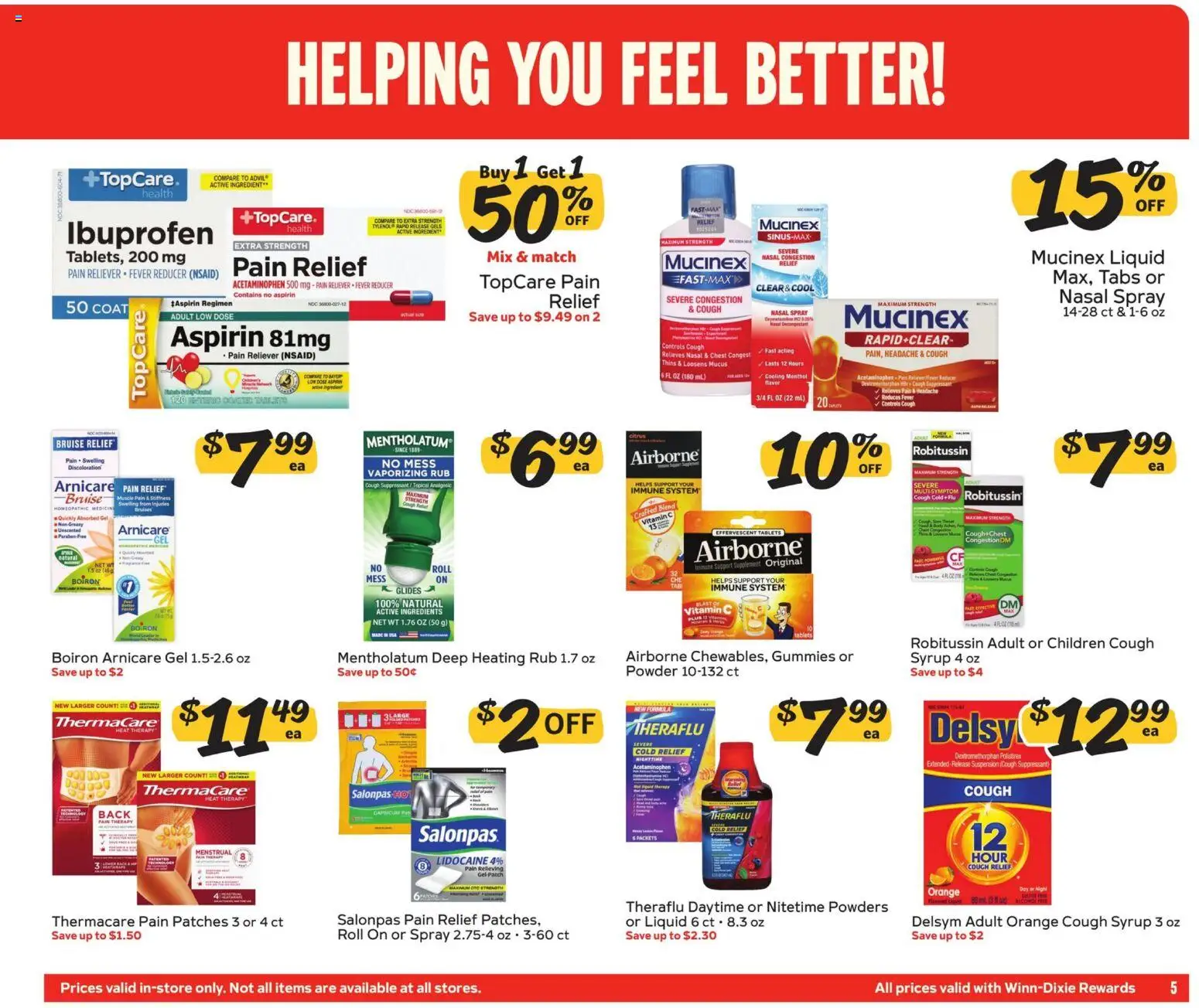Winn Dixie In-Store Flyer - valid from 11.03.2026 | Page: 5 | Products: Vitamin, Powder, Coat