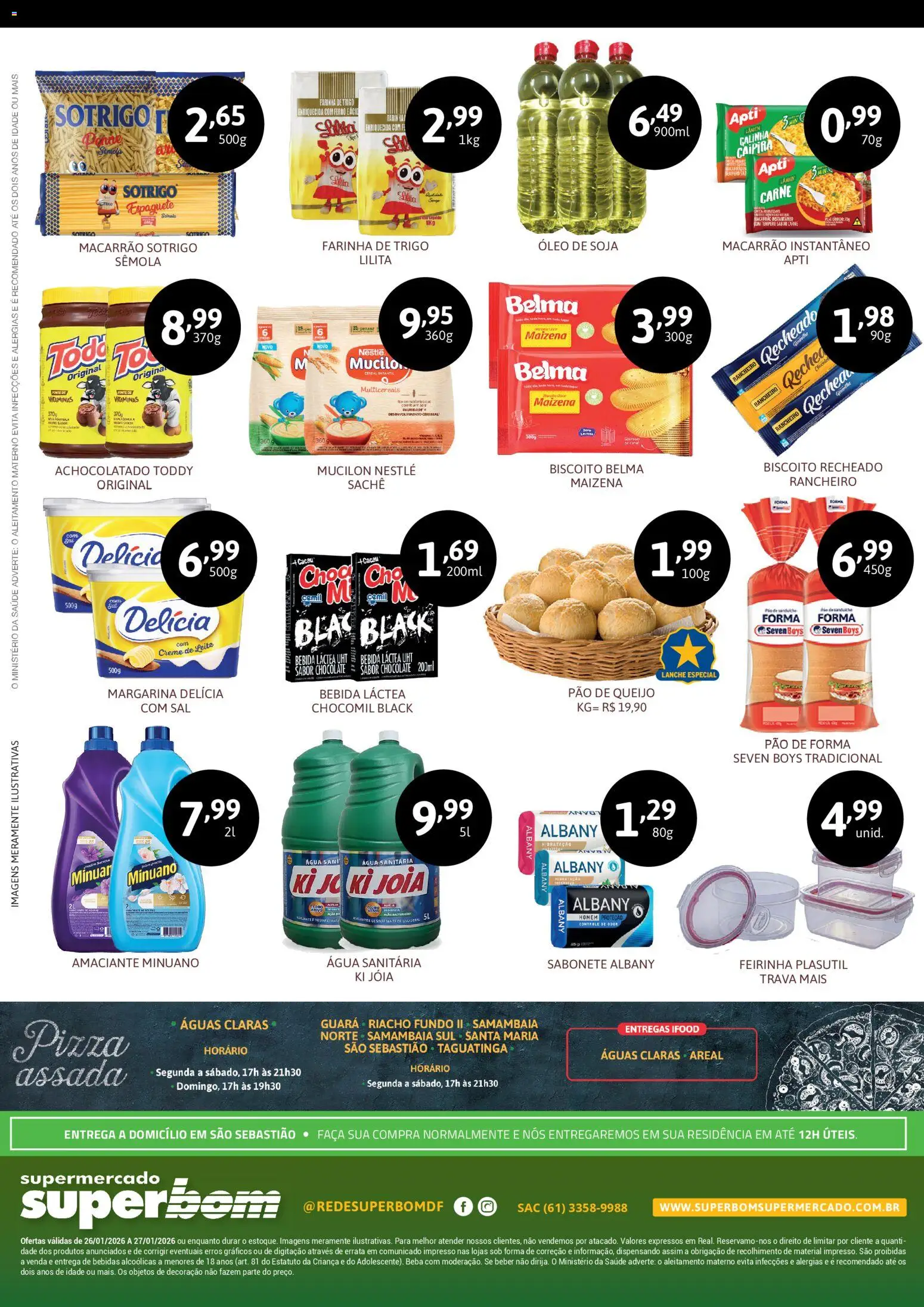 Superbom Folheto - válido de 26.01.2026 | Página: 2 | Produtos: Chocolate, Mucilon, Sal, Água sanitária