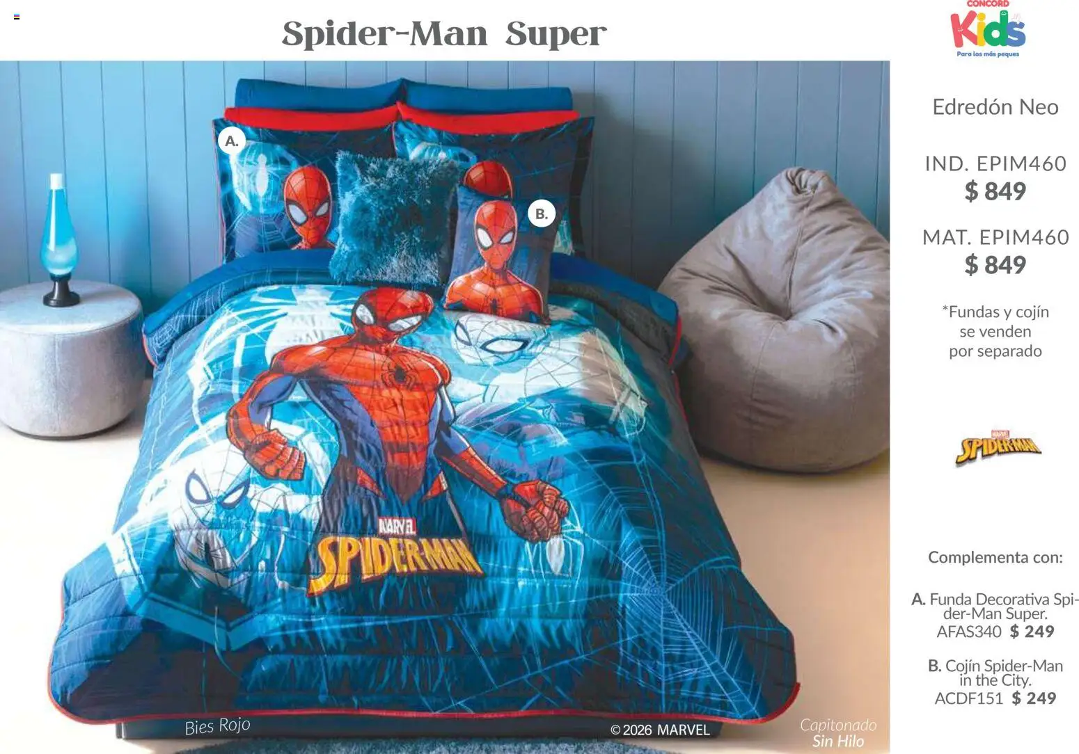 Nuevas ofertas de Colchas Concord válidas en toda la República Mexicana desde el 01.02.2026. ¡Encuentra las mejores ofertas en Colchas Concord catálogo Kids! | Página: 6 | Productos: Funda