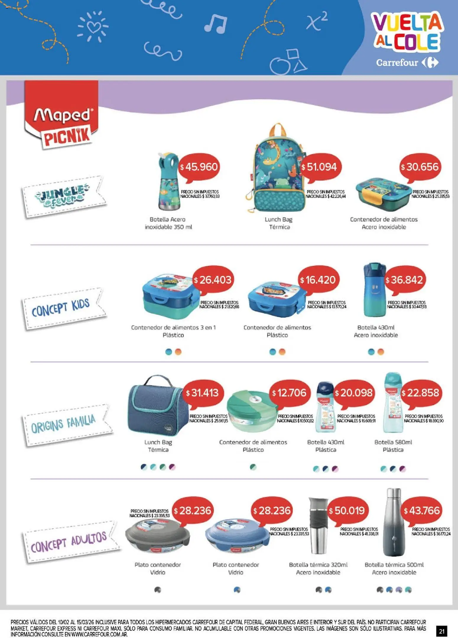 Carrefour - Vuelta al Cole  │ válido desde el 10.02.2026 | Página: 21 | Productos: Botella, Térmica