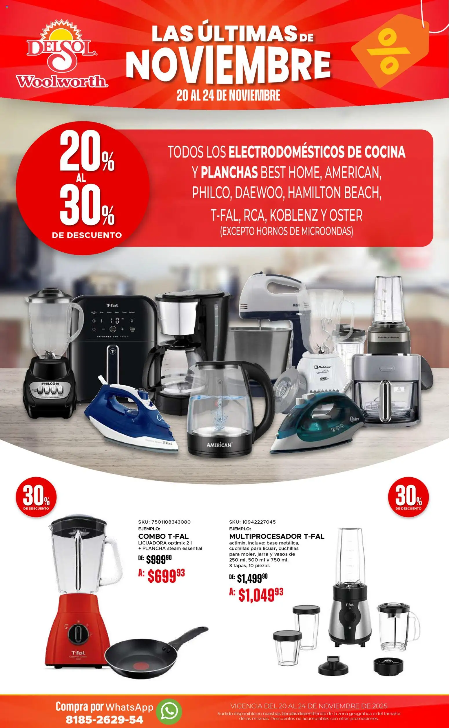 Nuevas ofertas de Del Sol y Woolworth válidas en toda la República Mexicana desde el 20.11.2025. ¡Encuentra las mejores ofertas en Del Sol y Woolworth Buen Fin ! | Página: 11