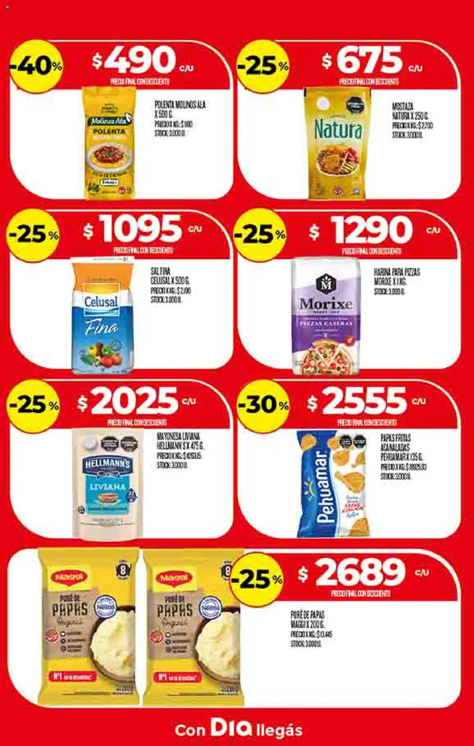 Supermercado DIA Ofertas │ válido desde el 14.01.2026 | Página: 14 | Productos: Mayonesa, Mostaza, Polenta, Papas fritas