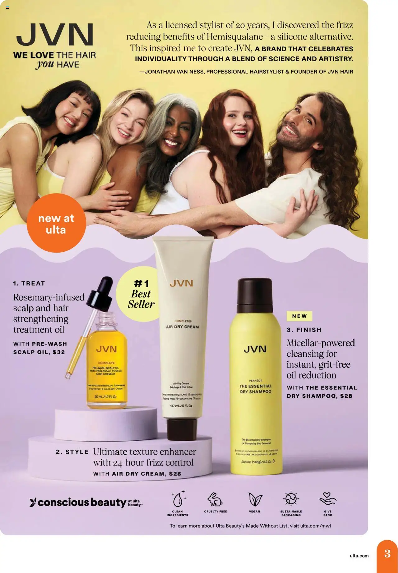 Ulta Beauty Weekly Ad - valid from 03.08.2025 | Page: 3 | Products: Shampoo, Oil, Cream