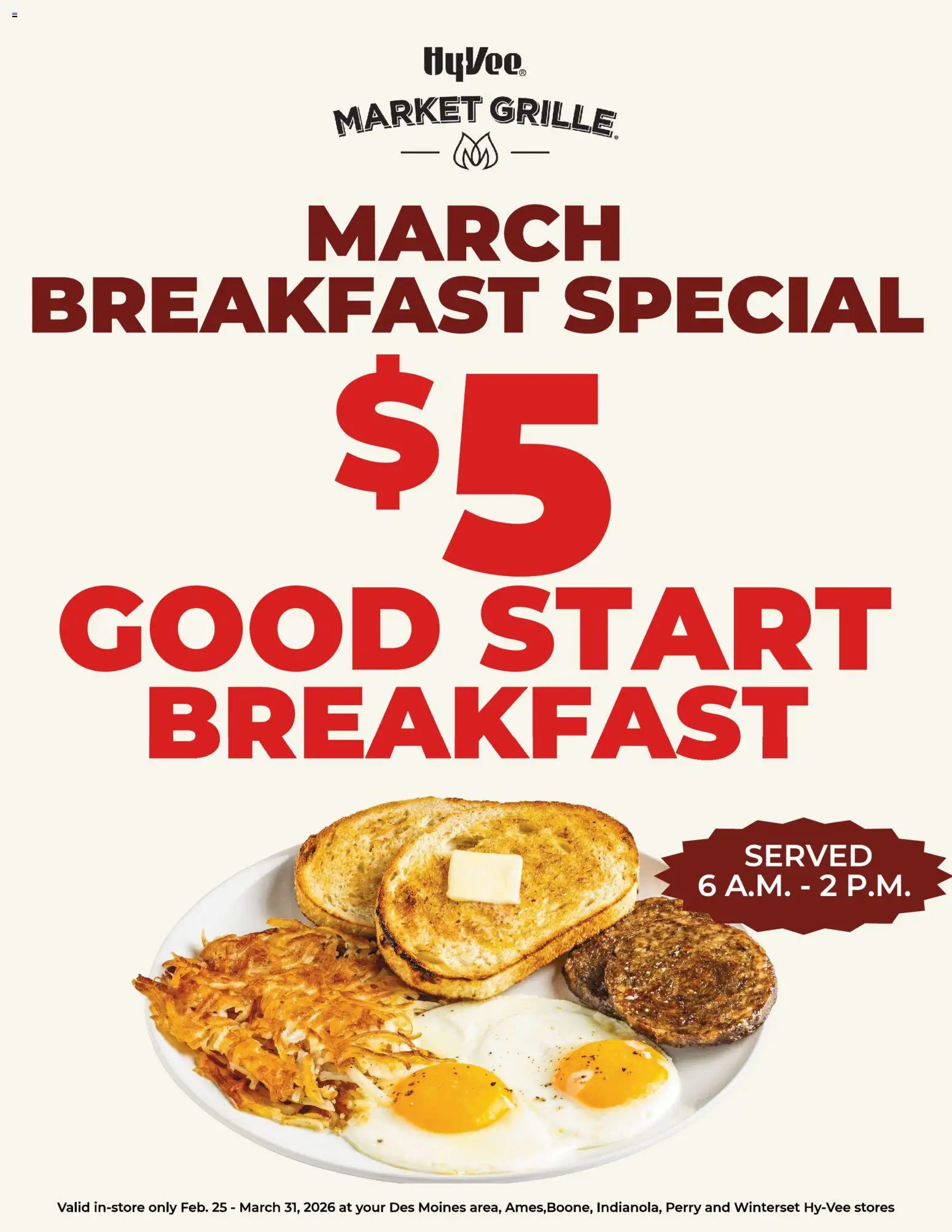 HyVee March Breakfast Special - valid from 01.03.2026 | Page: 1