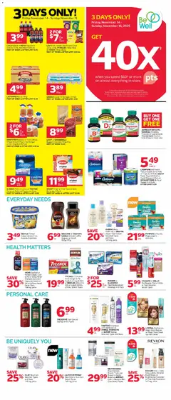 Preview of Rexall weekly flyer / circulaire from shop Rexall valid from 14.11.2025