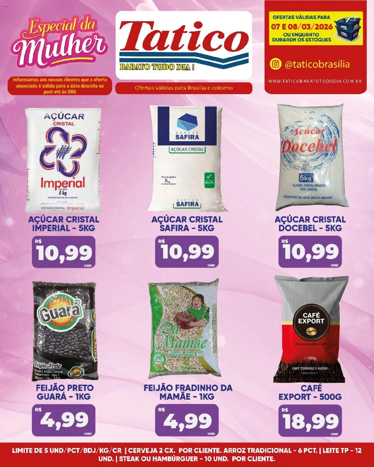 Tatico Folheto - válido de 07.03.2026 | Página: 2 | Produtos: Piso, Leite, Cerveja, Hambúrguer