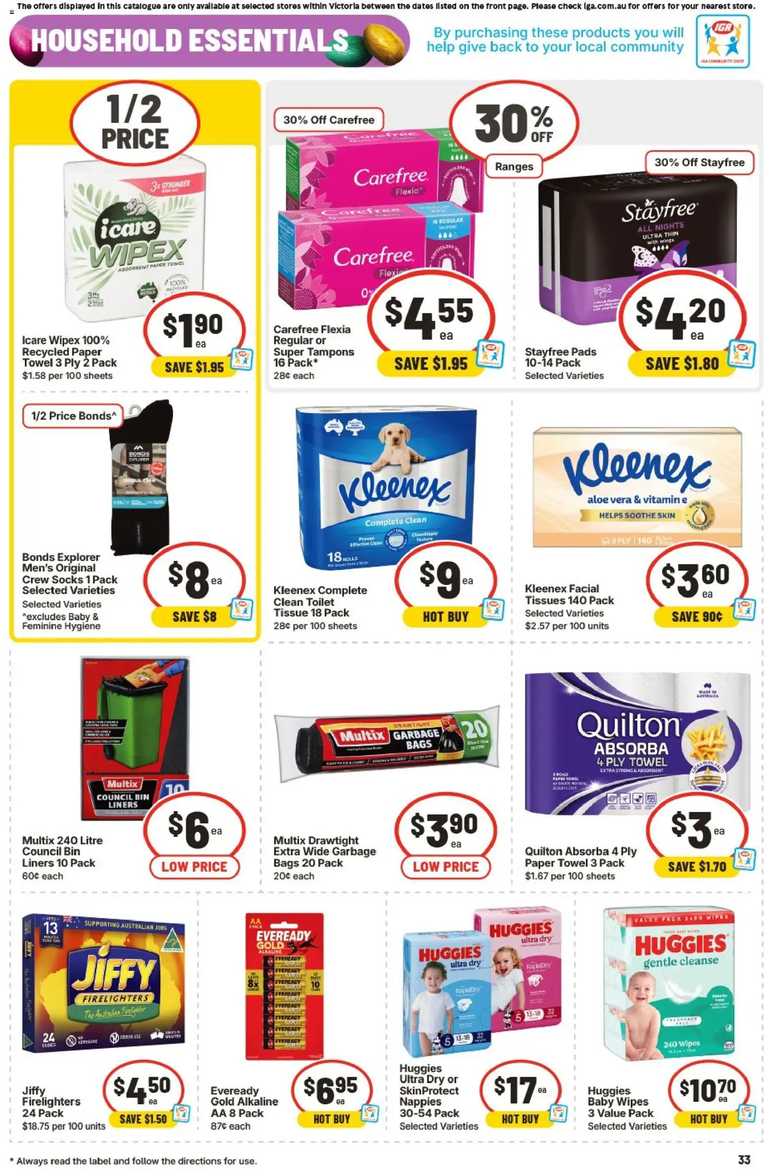 Ritchies catalogue - valid from 25.03.2026 | Page: 33 | Products: Household, Garbage bags, Nappies, Tampons
