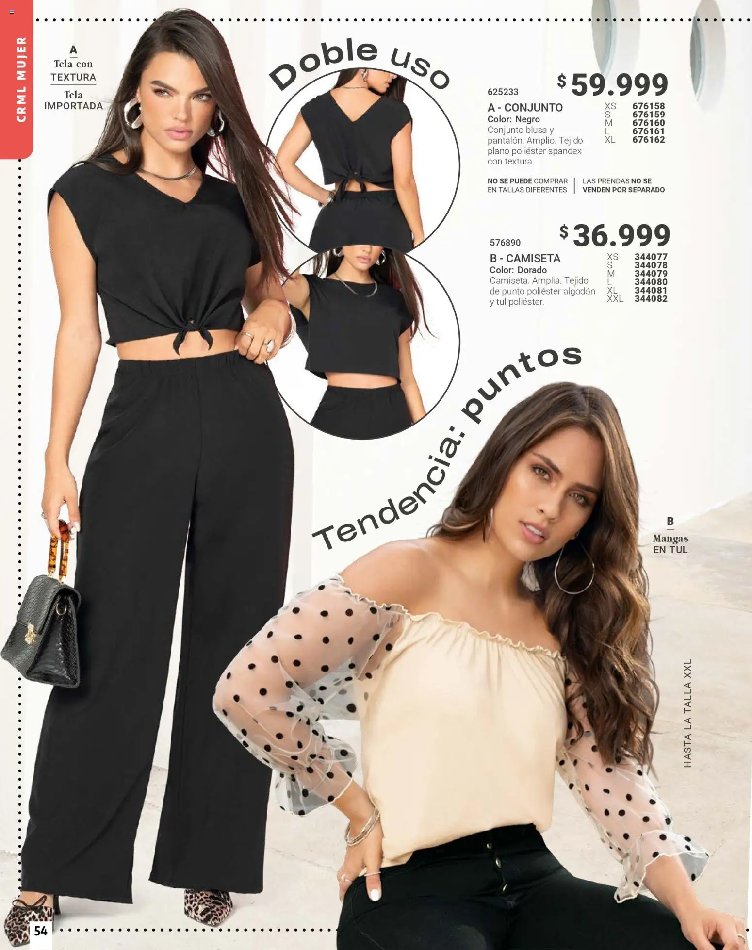 Carmel revista - valida desde el 01.01.2026 | Página: 54 | Productos: Algodón, Camiseta, Conjunto, Blusa