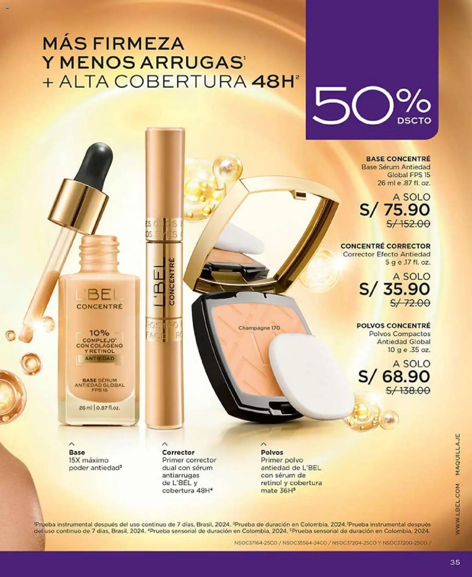 Catálogo L'Bel válido desde 18.12.2025 | Página: 35 | Productos: Maquillaje, Corrector, Polvo