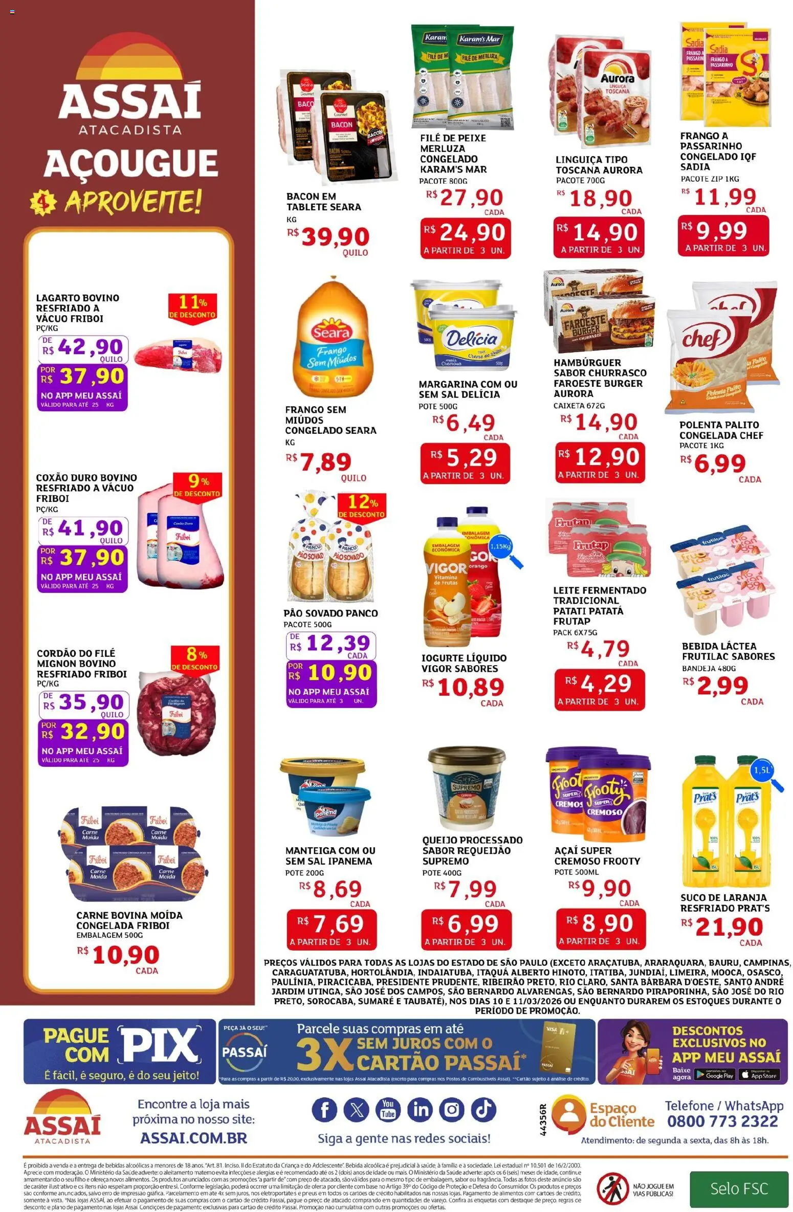 Assaí Atacadista Folheto - válido de 10.03.2026 | Página: 2 | Produtos: Bebida, Sal, Margarina, Açaí