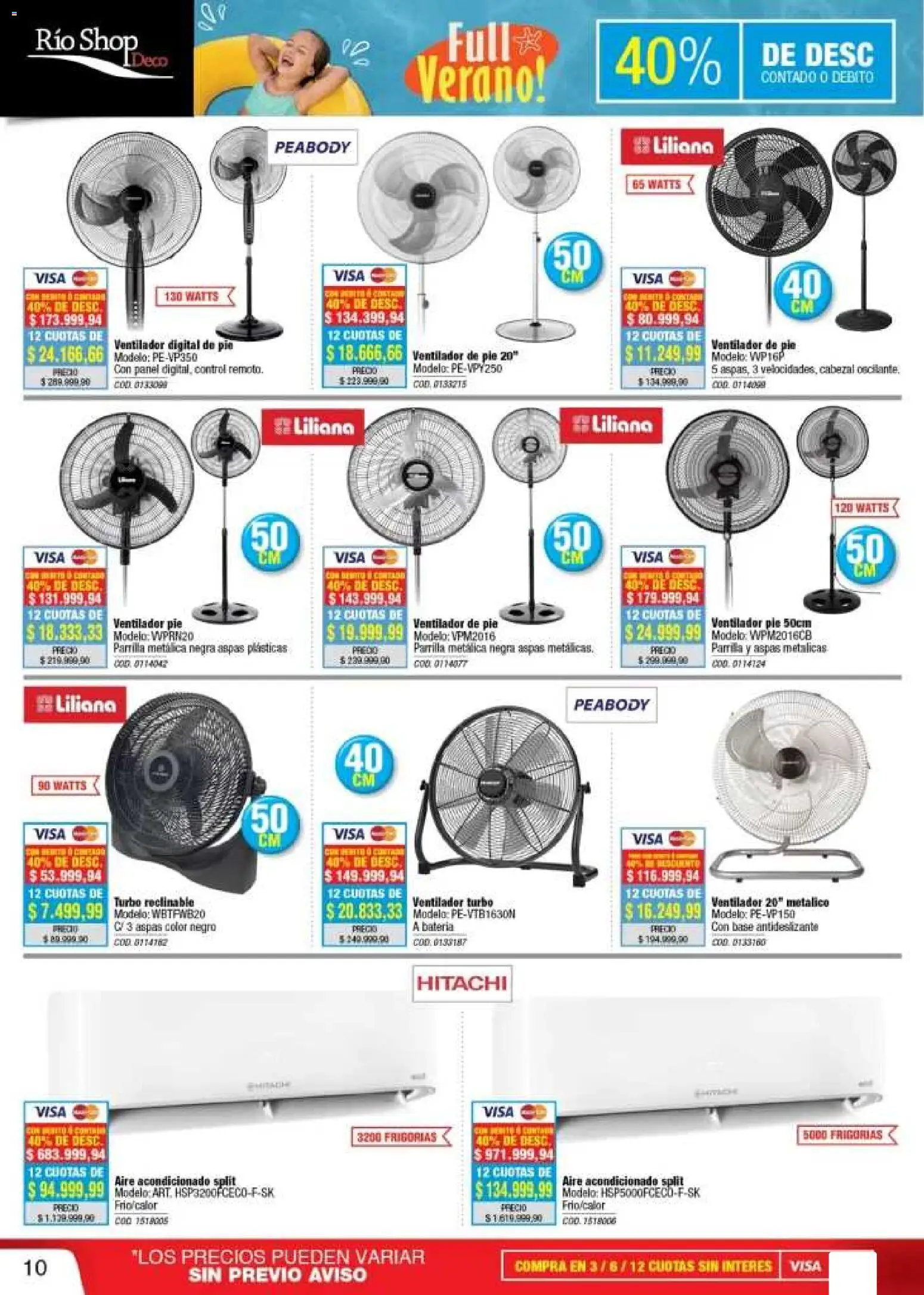 Río Shop Deco catálogo │ válido desde el 02.02.2026 | Página: 10 | Productos: Aire acondicionado, Parrilla, Ventilador, Batería