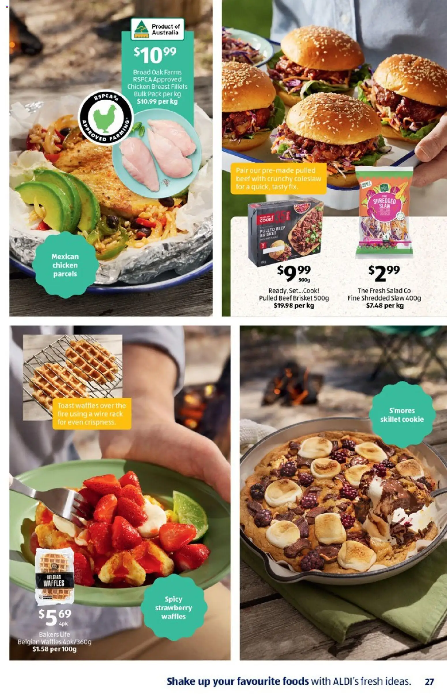 Aldi catalogue - valid from 10.12.2025 | Page: 27 | Products: Chicken, Beef, Salad, Waffles