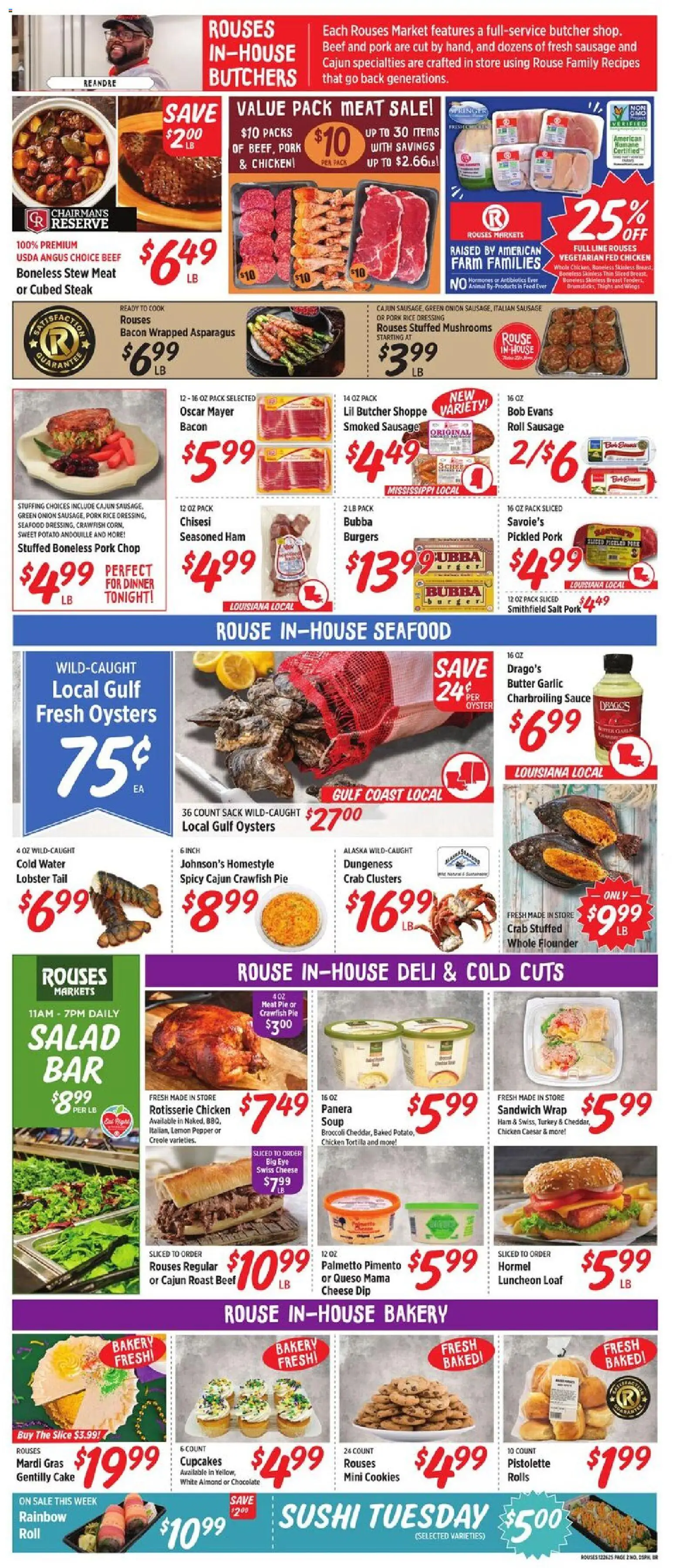 Rouses Weekly Ad - valid from 26.12.2025 | Page: 6 | Products: Bakery, Ham, Cookies, Pepper