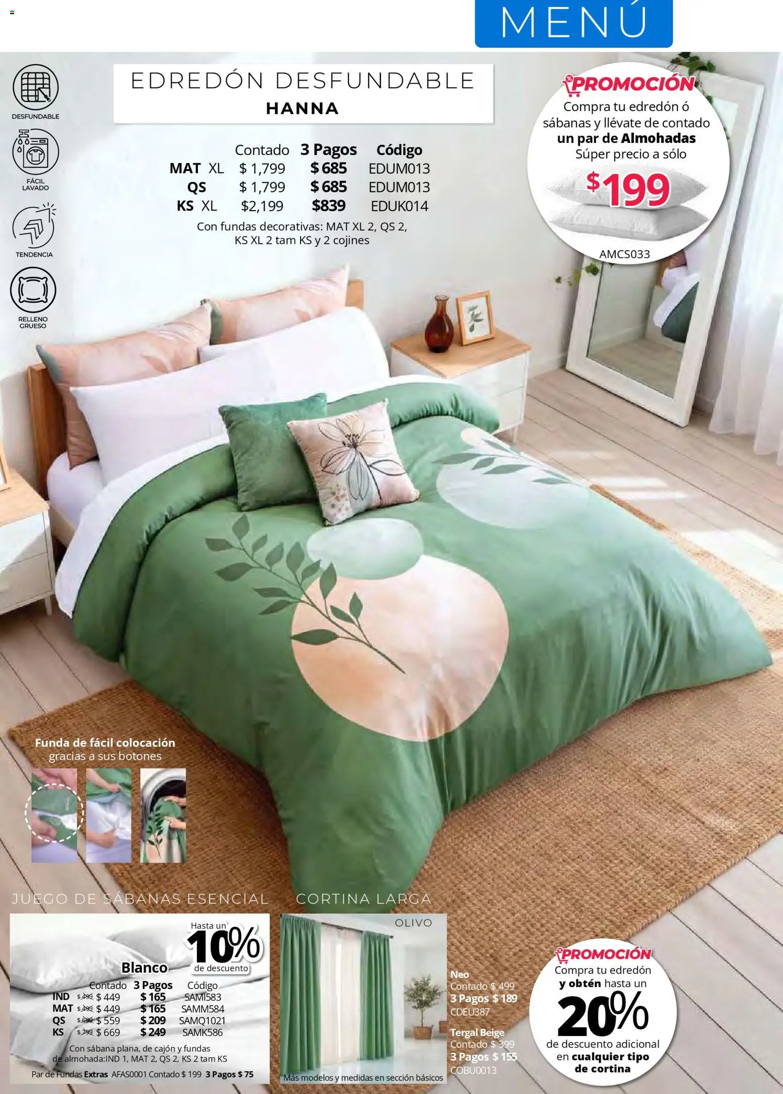 Nuevas ofertas de Colchas Concord válidas en toda la República Mexicana desde el 01.05.2026. ¡Encuentra las mejores ofertas en Colchas Concord catálogo! | Página: 13 | Productos: Juego, Funda, Sabanas