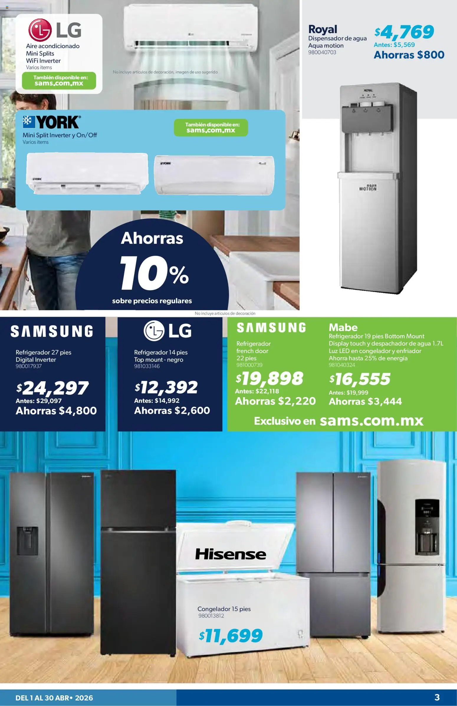Nuevas ofertas de Sam's Club válidas en toda la República Mexicana desde el 01.04.2026. ¡Encuentra las mejores ofertas en Sam's Club catálogo! | Página: 3