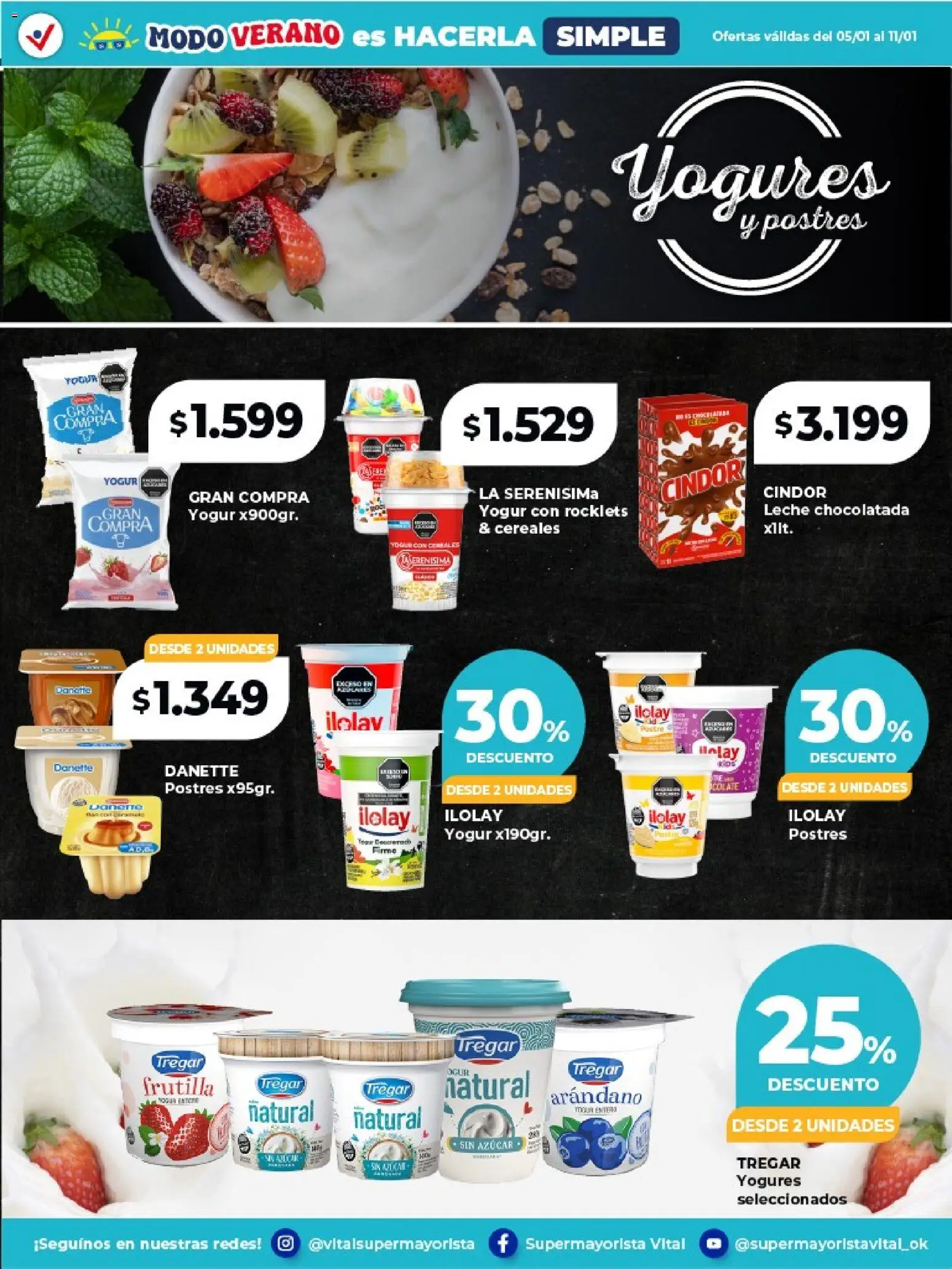 Vital - Especial de frescos │ válido desde el 05.01.2026 | Página: 5 | Productos: Frutilla, Leche, Yogur, Chocolatada