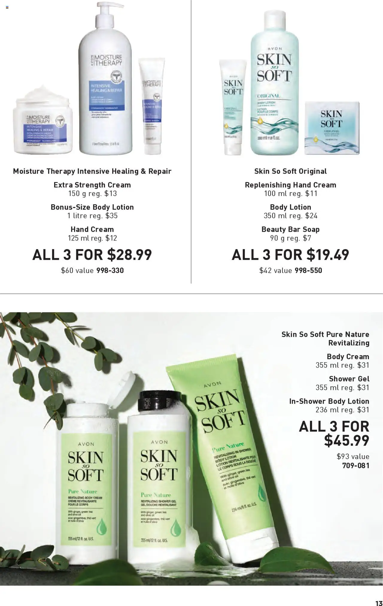 Avon flyer valid from 11.09.2025 | Page: 13 | Products: Tea, Cream, Hand cream, Shower