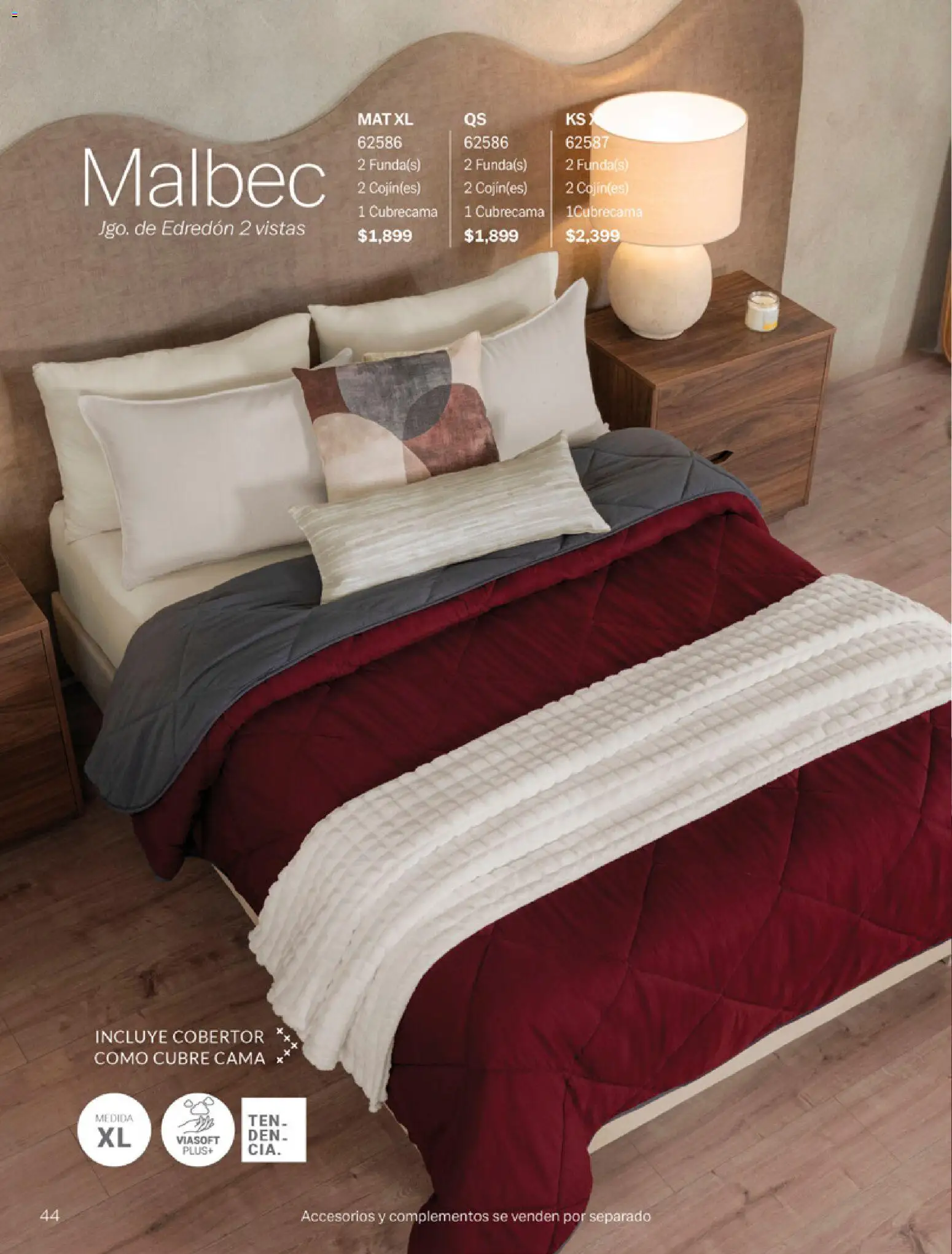 Nuevas ofertas de Vianney válidas en toda la República Mexicana desde el 06.03.2026. ¡Encuentra las mejores ofertas en Vianney catálogo Tu hogar, nuestra pasión! | Página: 46 | Productos: Cobertor, Cama