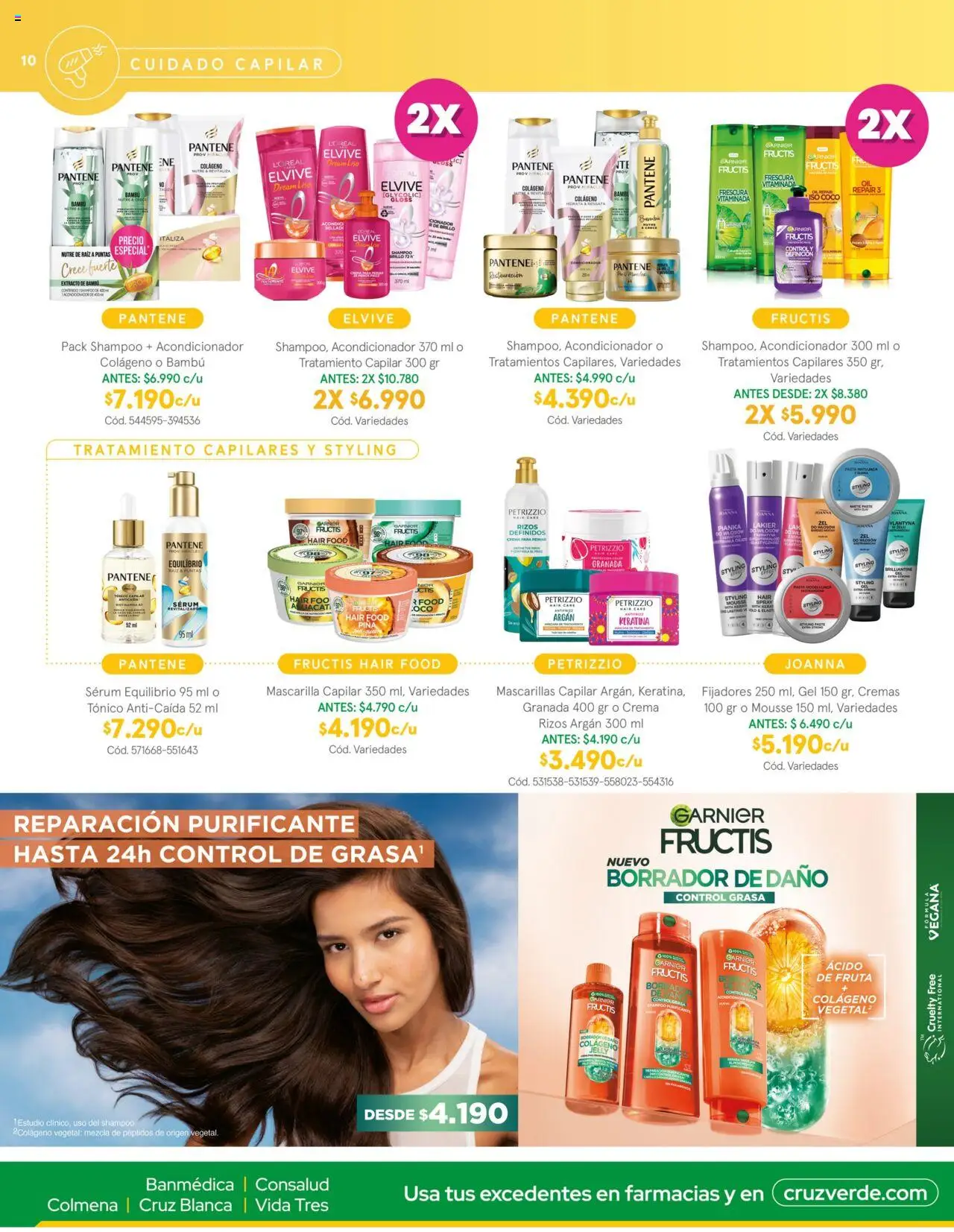 Belleza y Cuidado Personal Cruz Verde │ válido desde el 01.08.2025 | Página: 10 | Productos: Mascarilla, Shampoo, Pasta, Crema