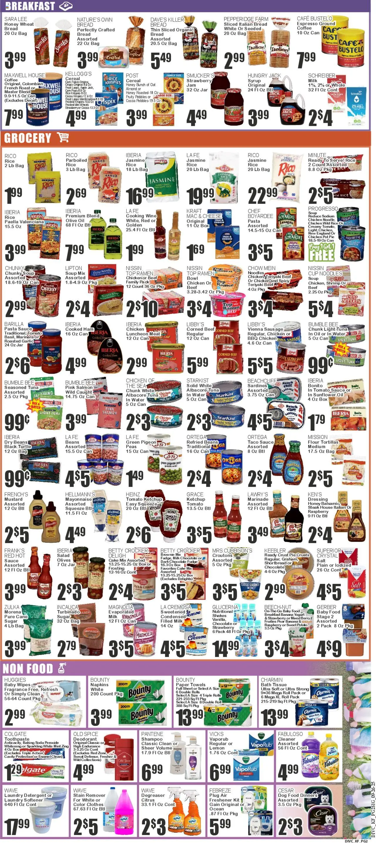 Food Universe Weekly Ad - valid from 26.09.2025 | Page: 2 | Products: Bed, Milk, Coffee, Sauce