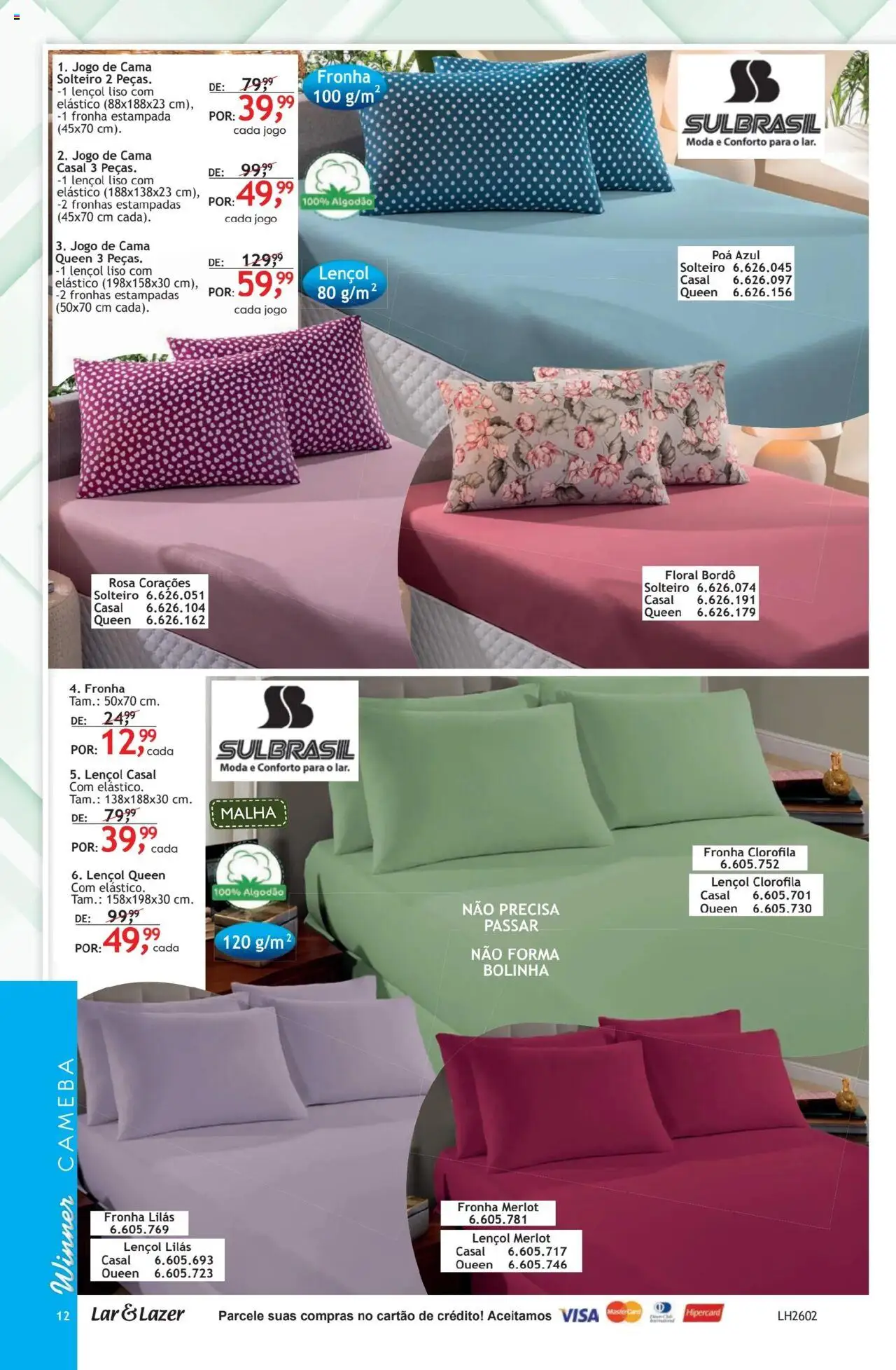 Quatro Estações Folheto - válido de 01.10.2025 | Página: 12 | Produtos: Cama, Poá, Algodão, Fronha