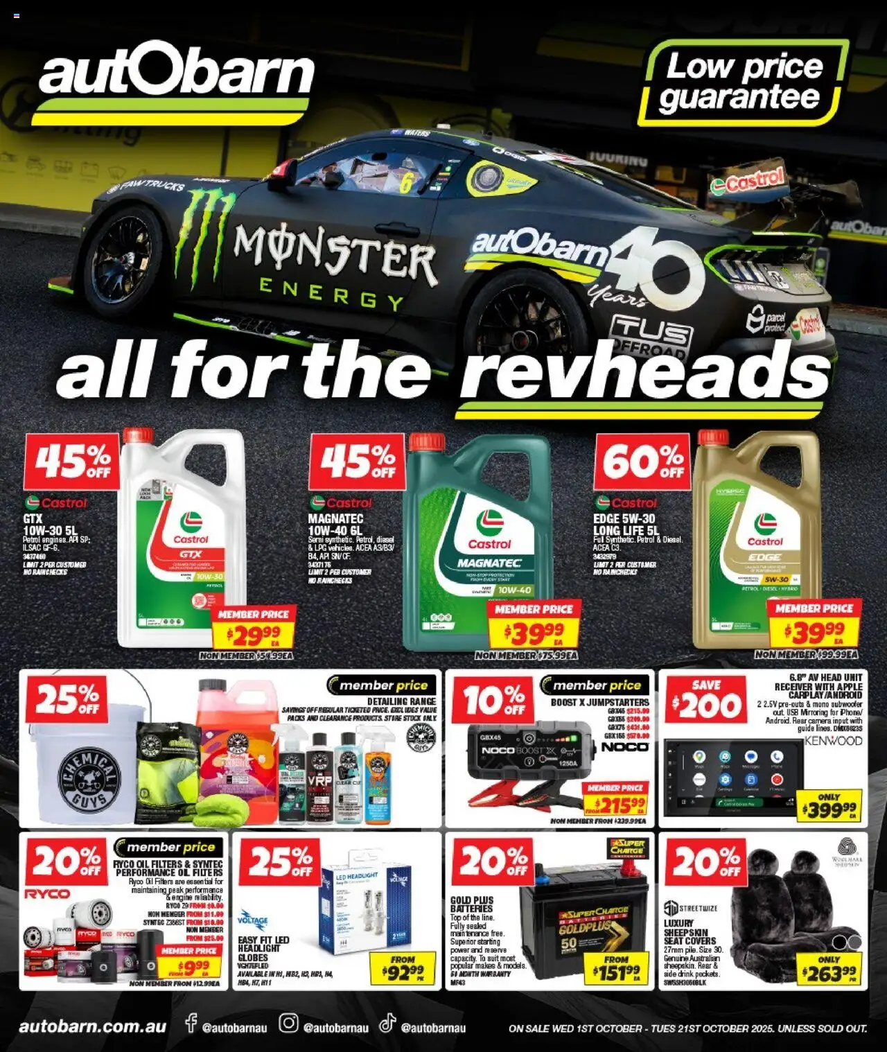 Autobarn catalogue - valid from 01.10.2025 | Page: 1 | Products: Oil, Sheepskin, Batteries, Camera