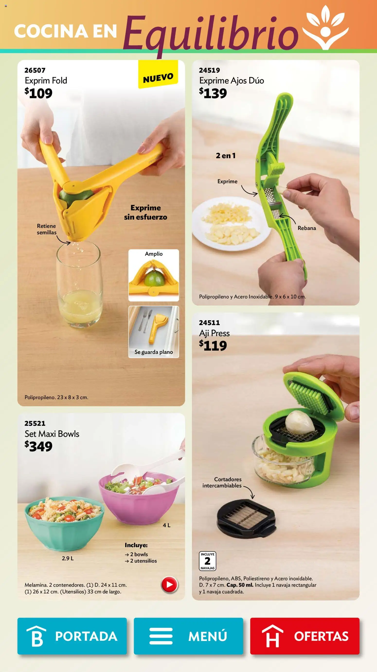 Nuevas ofertas de Betterware válidas en toda la República Mexicana desde el 05.01.2026. ¡Encuentra las mejores ofertas en Betterware campaña 1 2026! | Página: 38 | Productos: Navaja, Semillas, Aji, Cocina