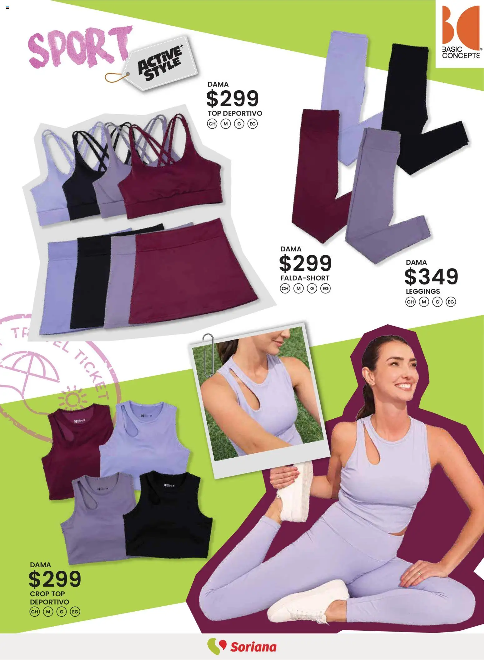 Nuevas ofertas de Soriana válidas en toda la República Mexicana desde el 12.03.2026. ¡Encuentra las mejores ofertas en Soriana Catálogo Primavera Verano Híper Nacional! | Página: 20 | Productos: Leggings, Top