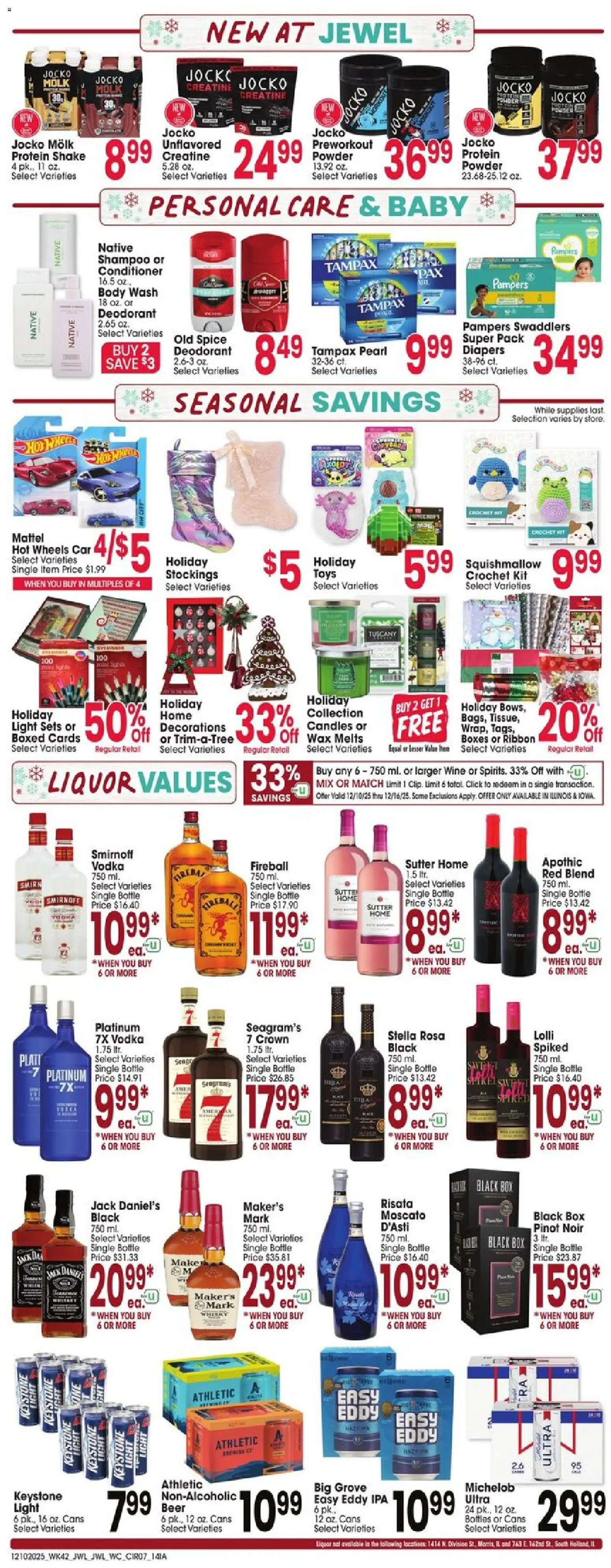 Jewel Osco Weekly Ad - IA - valid from 10.12.2025 | Page: 7 | Products: Box, Shampoo, Wine, Whiskey