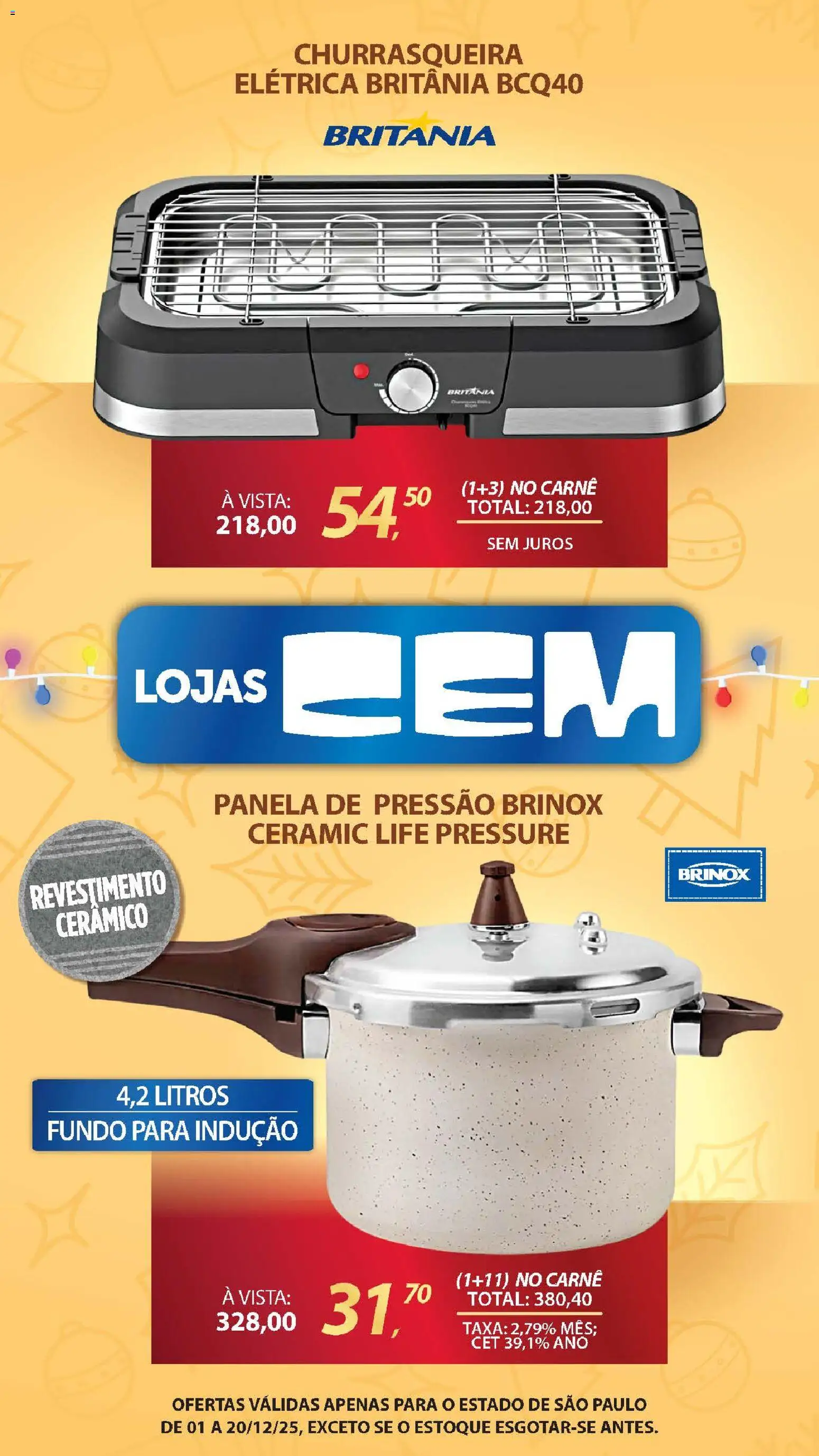 Lojas Cem Folheto - válido de 01.12.2025 | Página: 81 | Produtos: Panela, Panela de pressão, Carne, Churrasqueira