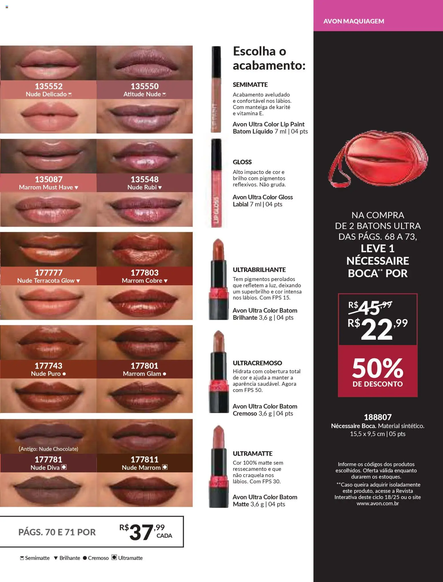 Avon Folheto - válido de 29.10.2025 | Página: 71 | Produtos: Necessaire, Revista, Manteiga, Chocolate