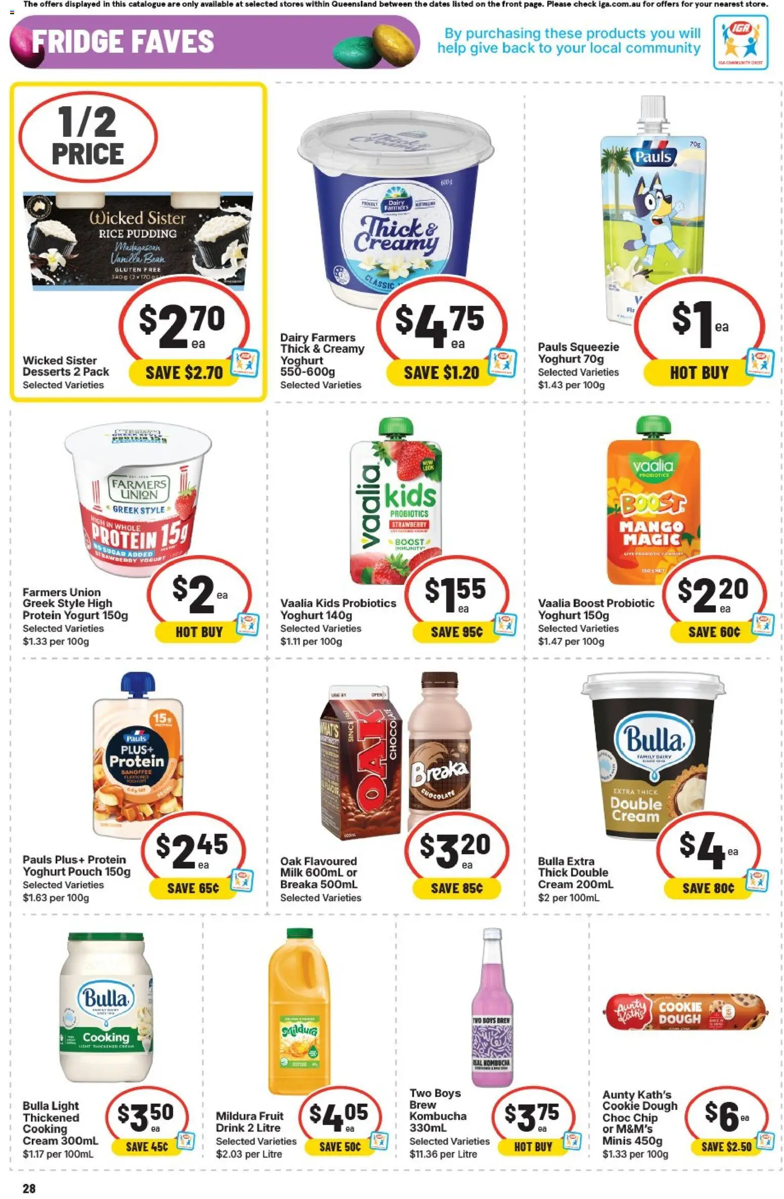 IGA catalogue - valid from 18.03.2026 | Page: 26 | Products: Milk, Apples, Olive oil, Sauce