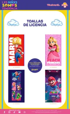 Vista previa de Del Sol y Woolworth katalog Día del Niño 2026, nuevo folleto de la tienda, válido en México a partir del 16.04.2026 | Página: 7 | Productos: Toalla, Toallas, Baño