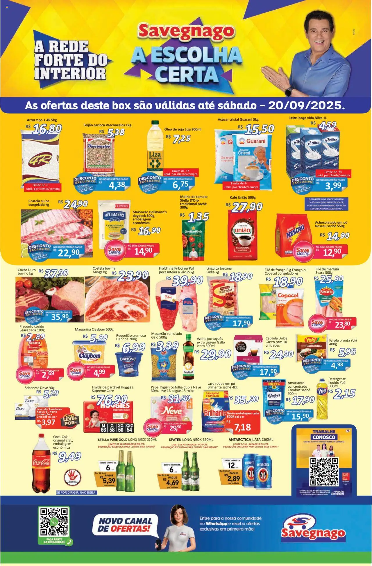 Savegnago Folheto - válido de 18.09.2025 | Página: 1 | Produtos: Molho de tomate, Cola, Faca, Óleo
