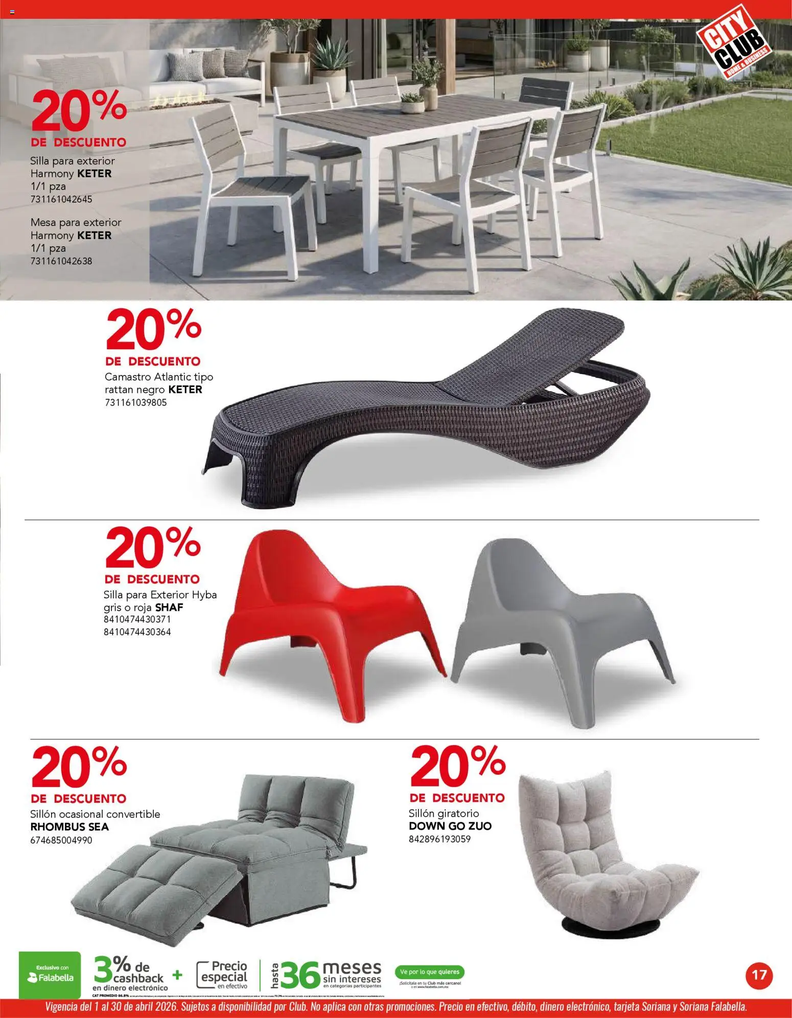 Nuevas ofertas de City Club válidas en toda la República Mexicana desde el 01.04.2026. ¡Encuentra las mejores ofertas en City Club catálogo! | Página: 17