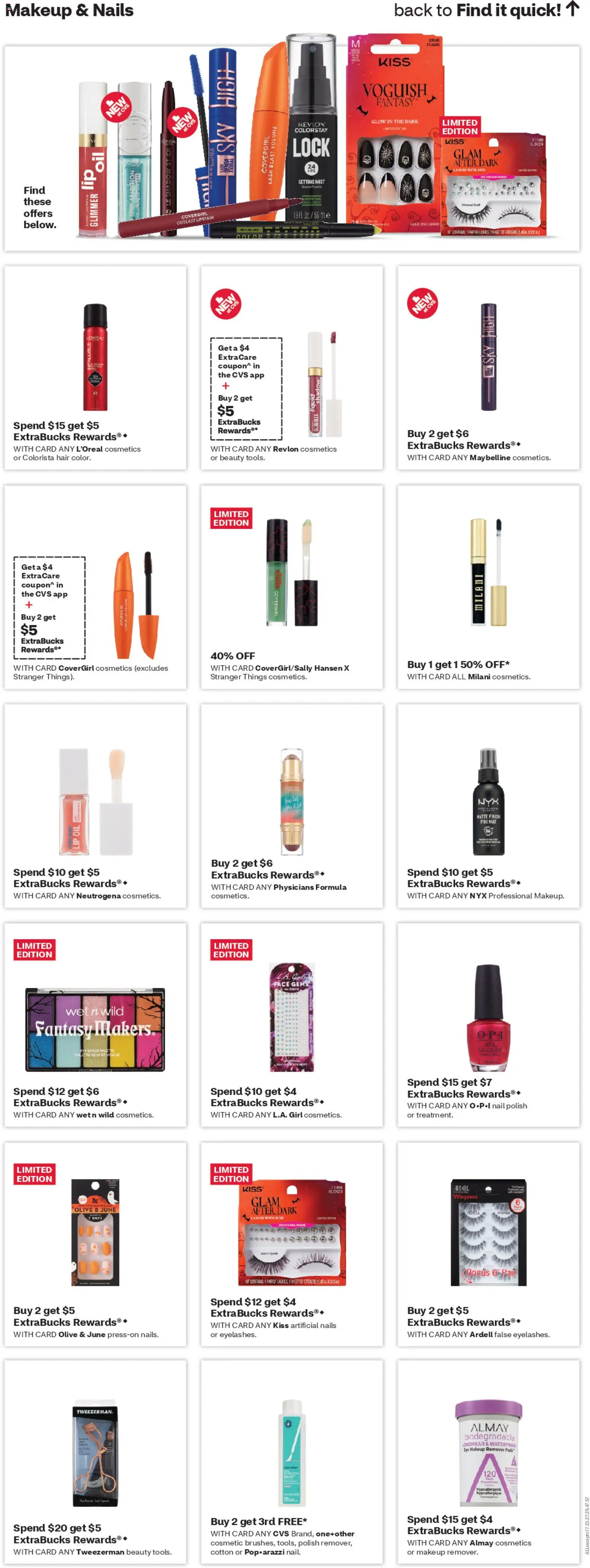 CVS Pharmacy Weekly Ad - valid from 26.10.2025 | Page: 10 | Products: Nail, Makeup Remover, Nail polish, Sheet