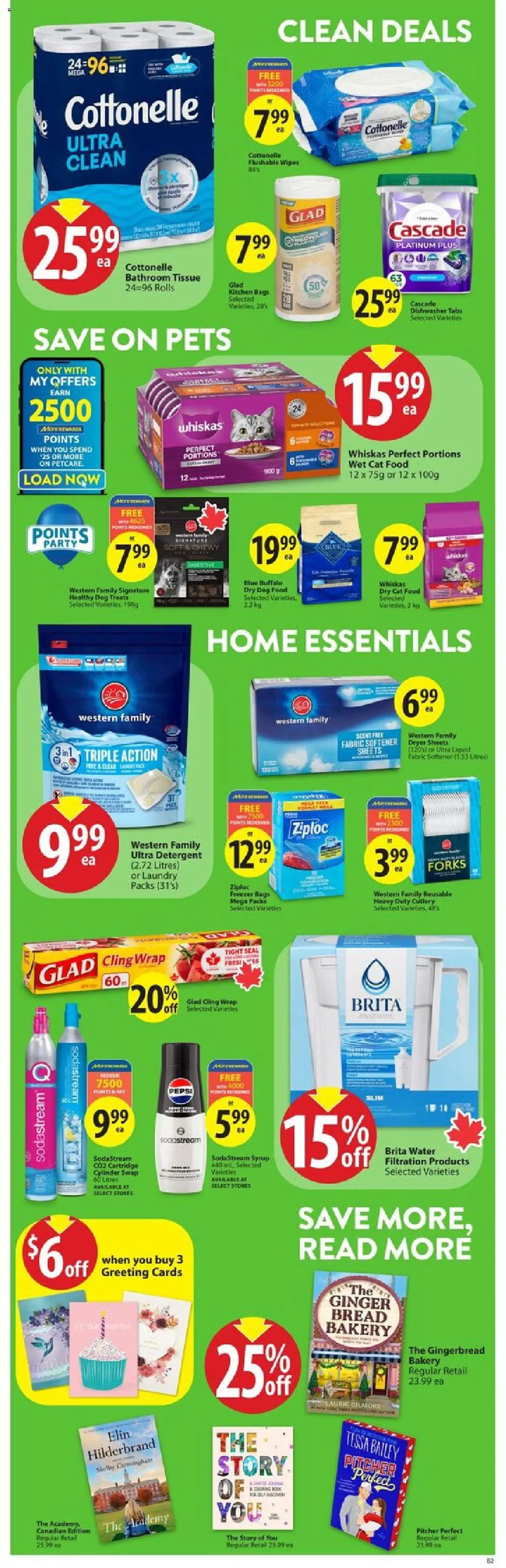 Save on foods flyer valid from 02.10.2025 | Page: 33 | Products: Freezer, Dishwasher, Bakery, Detergent
