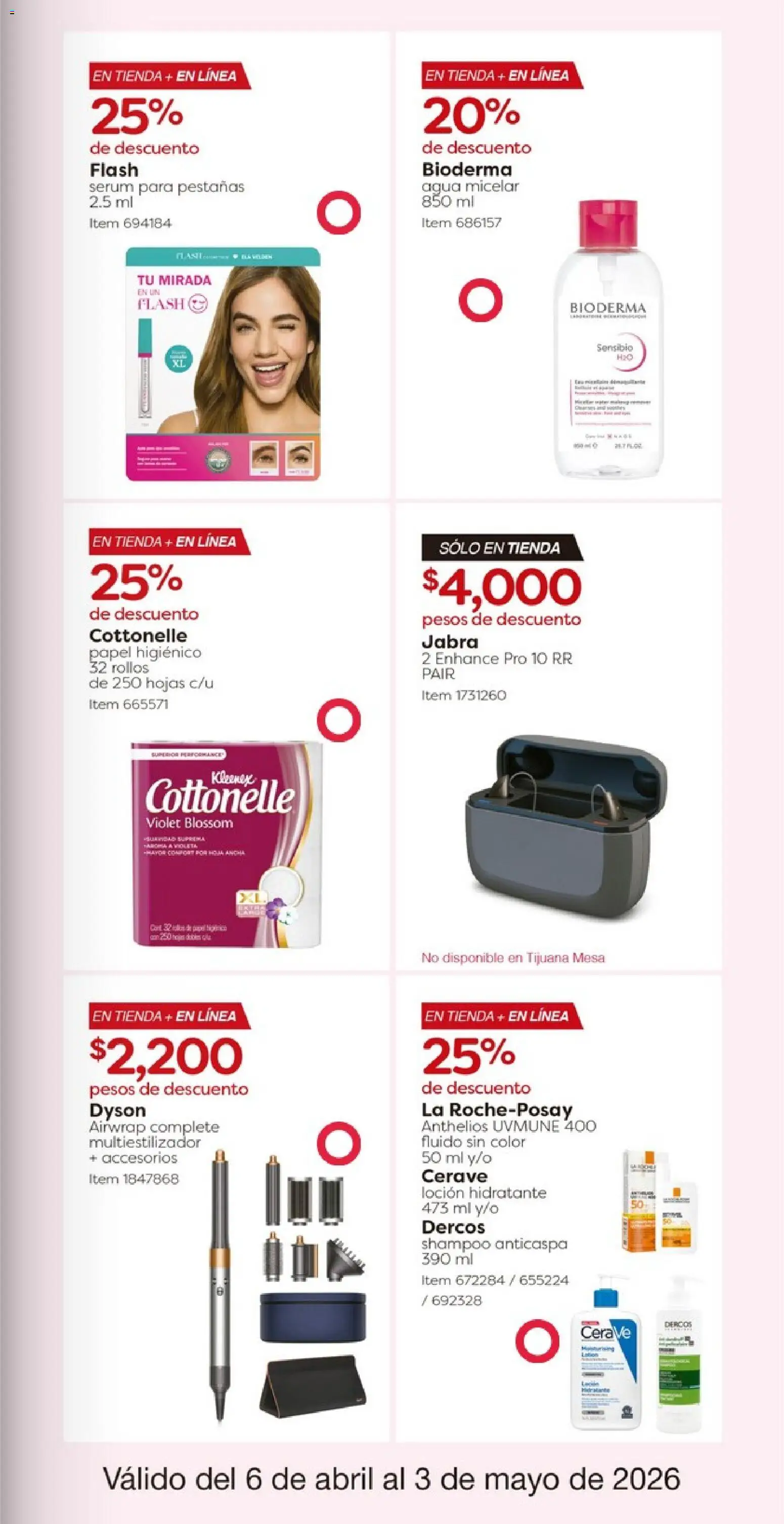 Nuevas ofertas de Costco válidas en toda la República Mexicana desde el 06.04.2026. ¡Encuentra las mejores ofertas en Costco catálogo! | Página: 33 | Productos: Serum, Loción, Mesa, Agua micelar