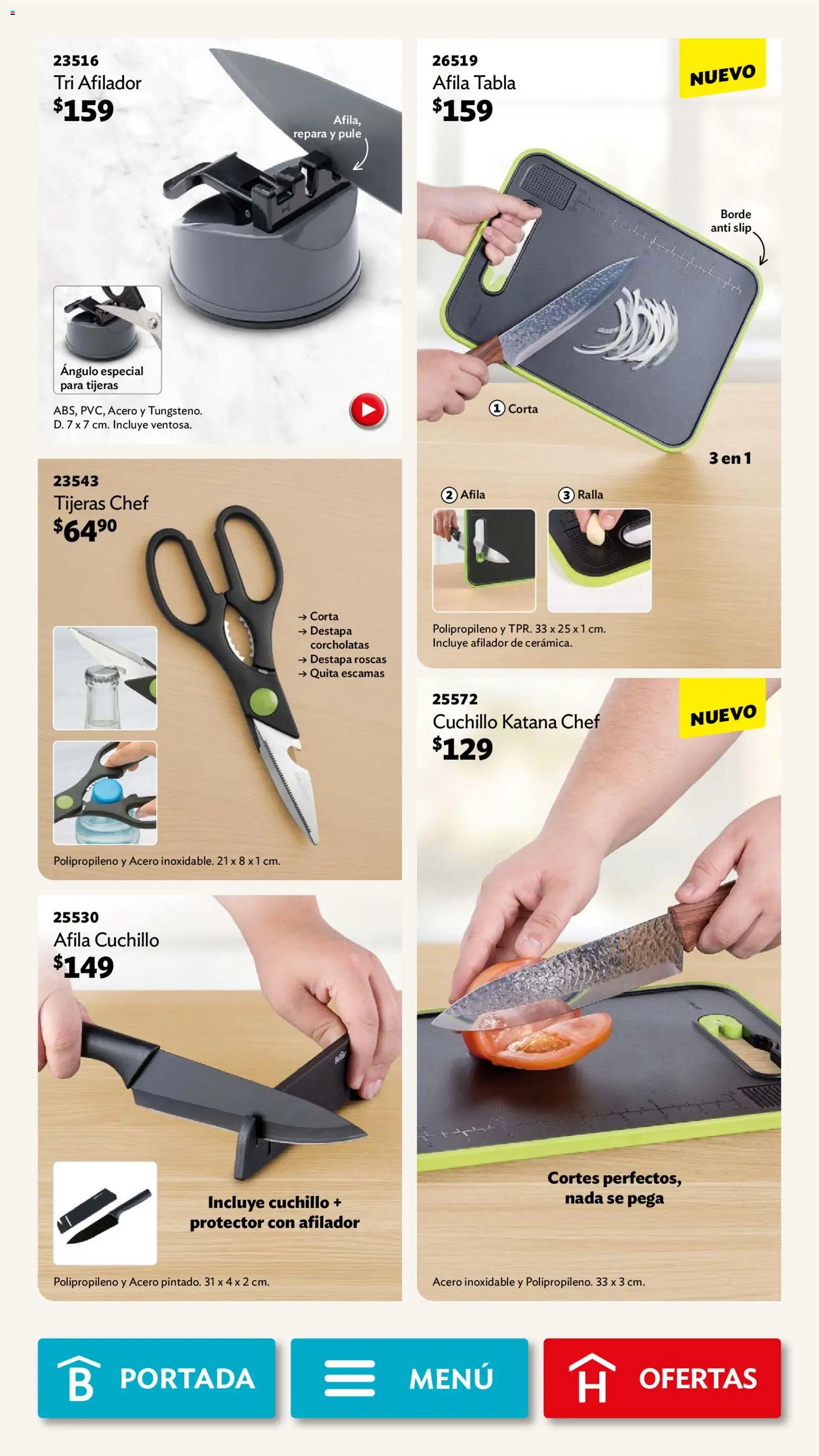 Nuevas ofertas de Betterware válidas en toda la República Mexicana desde el 02.03.2026. ¡Encuentra las mejores ofertas en Betterware campaña 3 2026! | Página: 59 | Productos: Cuchillo
