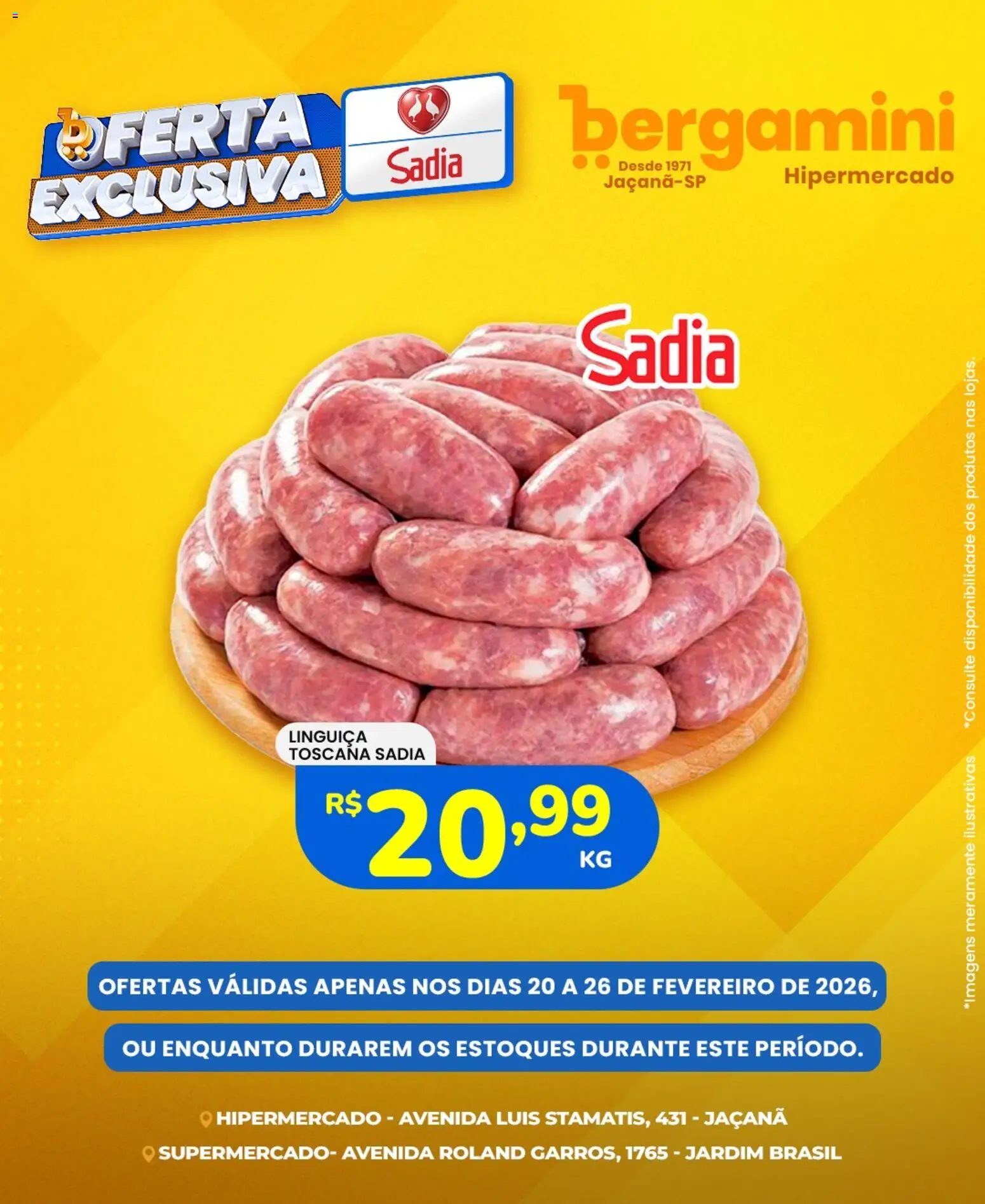 Supermercado Bergamini Folheto - válido de 20.02.2026 | Página: 2 | Produtos: Linguiça