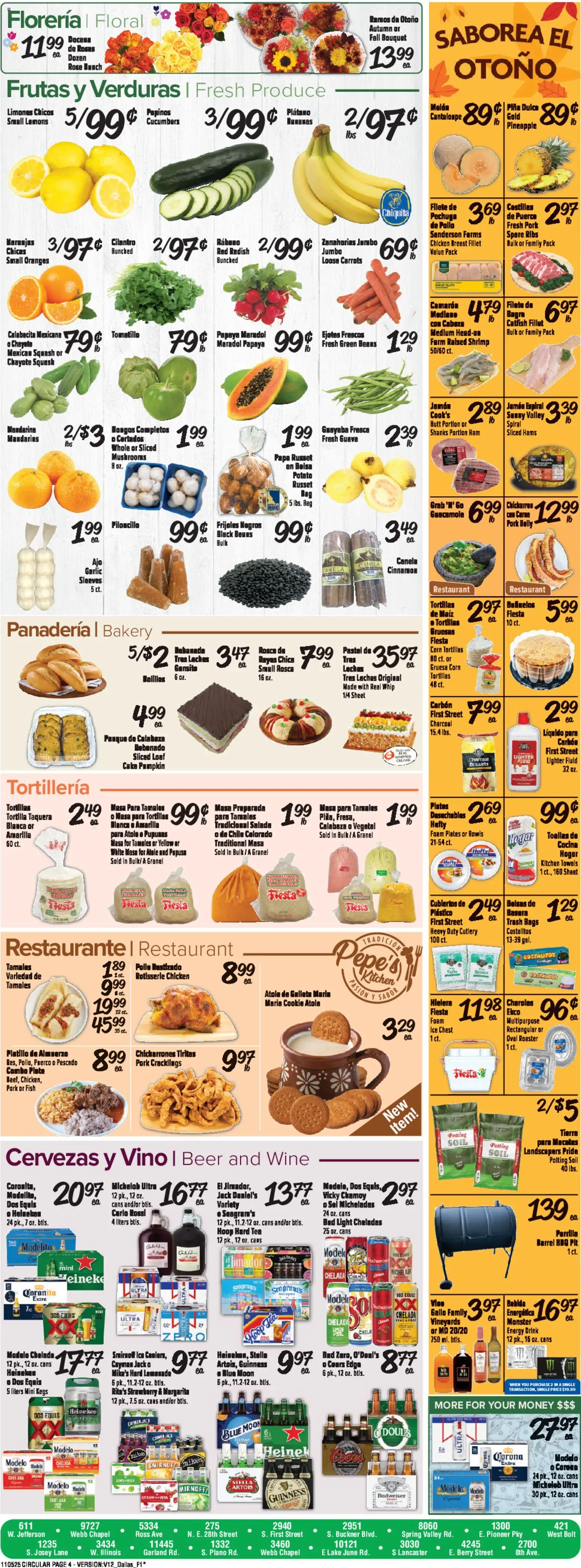 Fiesta Mart Weekly Ad - valid from 05.11.2025 | Page: 4 | Products: Corn, Oranges, Tea, Cucumbers
