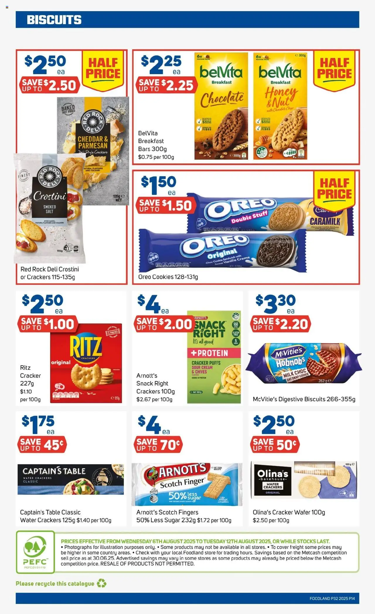Foodland catalogue - valid from 06.08.2025 | Page: 14 | Products: Chips, Cream, Biscuits, Salt