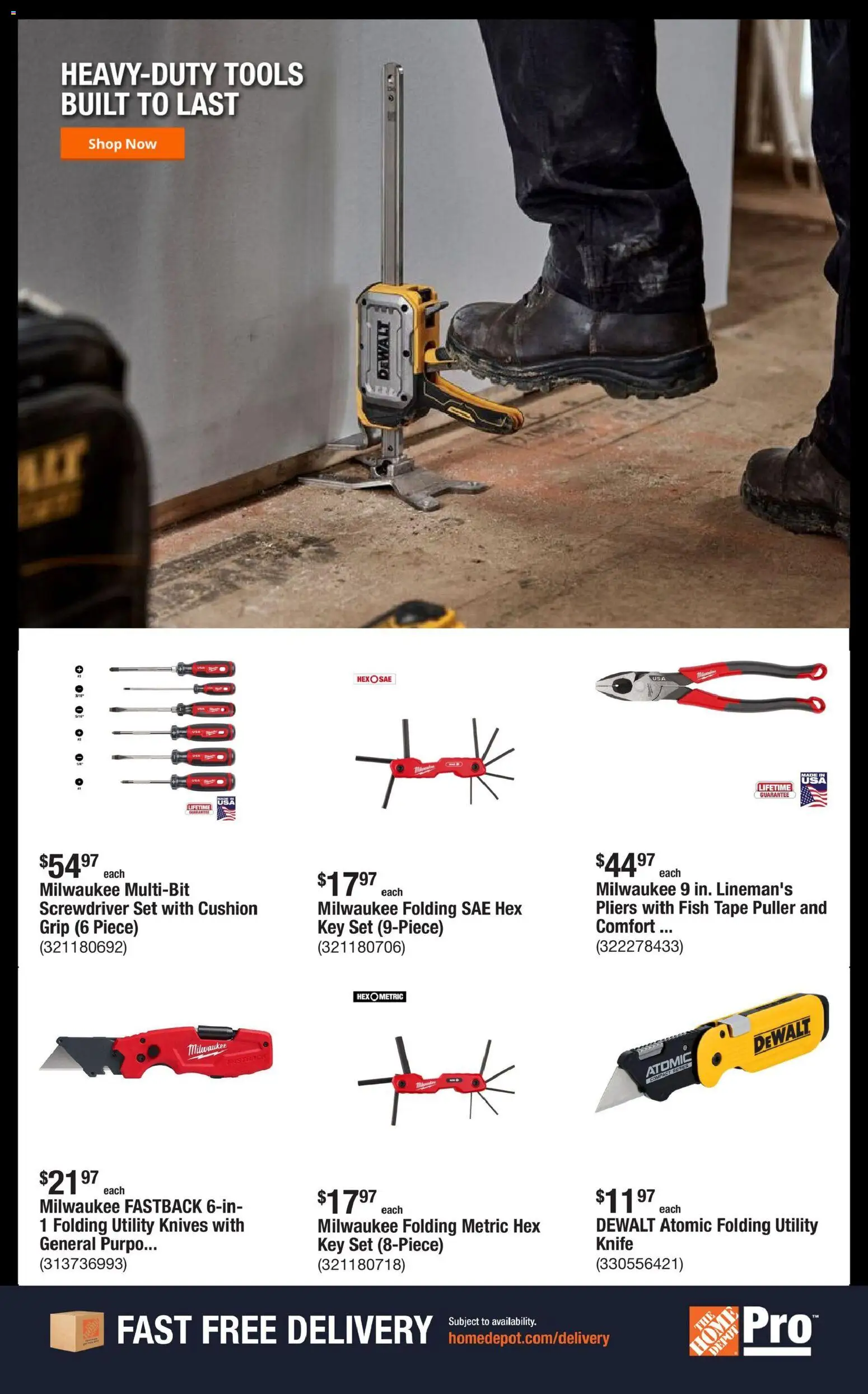 Home Depot Shop Pro Ad - OH - valid from 09.03.2026 | Page: 4 | Products: Screwdriver, Fish, Cushion