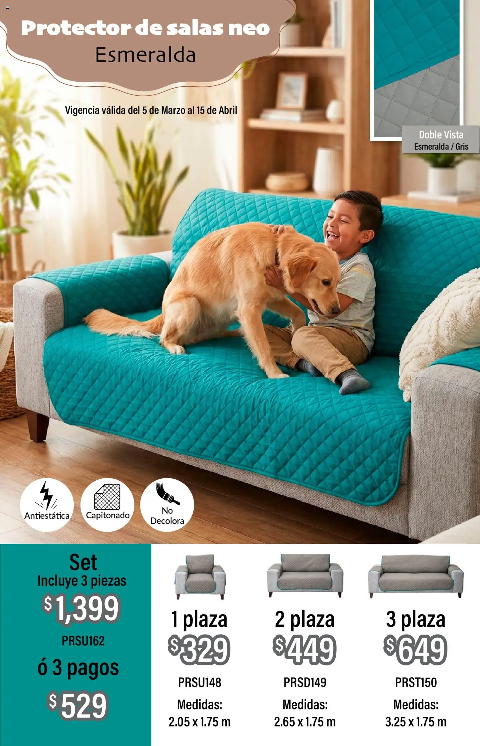 Nuevas ofertas de Colchas Concord válidas en toda la República Mexicana desde el 05.03.2026. ¡Encuentra las mejores ofertas en Colchas Concord catálogo Vacaciones! | Página: 15