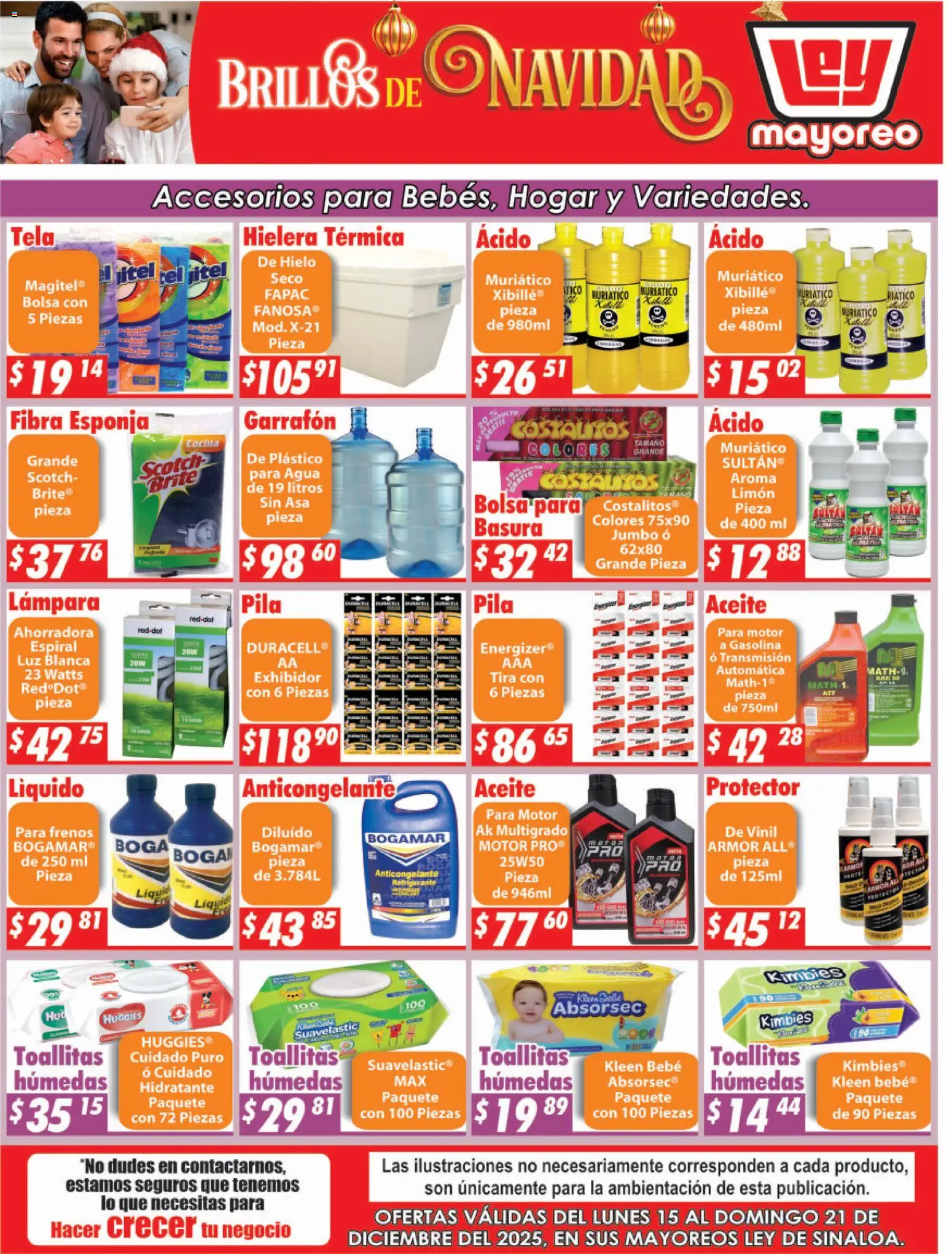 Nuevas ofertas de Casa Ley válidas en toda la República Mexicana desde el 15.12.2025. ¡Encuentra las mejores ofertas en Casa Ley folleto Sinaloa! | Página: 6 | Productos: Agua, Aceite, Pila, Lámpara